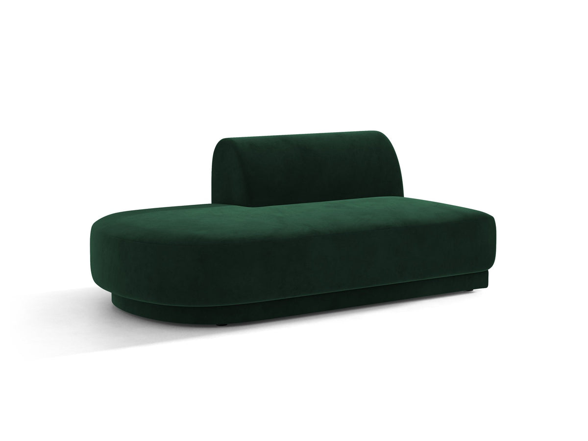 Modulares Sofa Miley von Micadoni, offener Zweisitzer links in Dunkelbeige mit Bluvel-Stoffbezug und schwarzen Kunststoffbeinen.