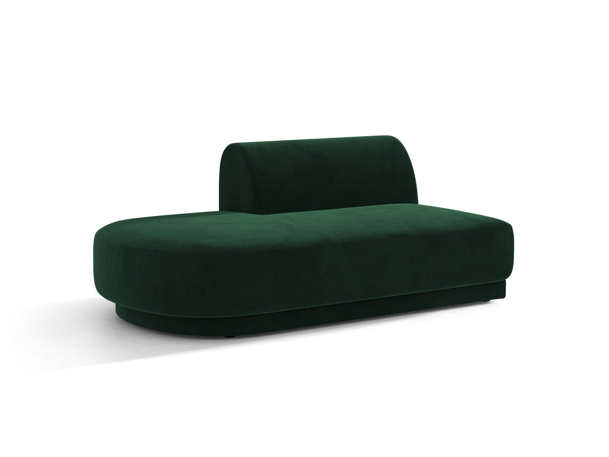 Modulares Sofa Miley von Micadoni, offener Zweisitzer links in Dunkelbeige mit Bluvel-Stoffbezug und schwarzen Kunststoffbeinen.