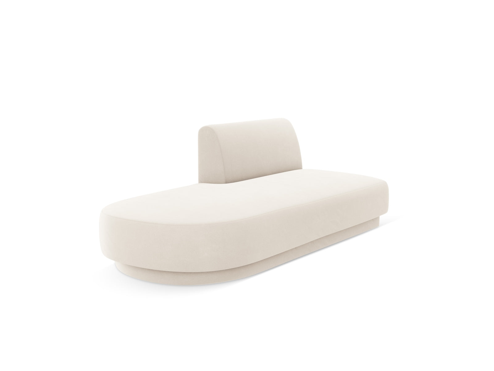 Miley Sitting Module Open links 2 Sitzer in Light Beige-Bluvel präsentiert im Onlineshop von KAQTU Design AG. Modulares Sofa ist von Micadoni