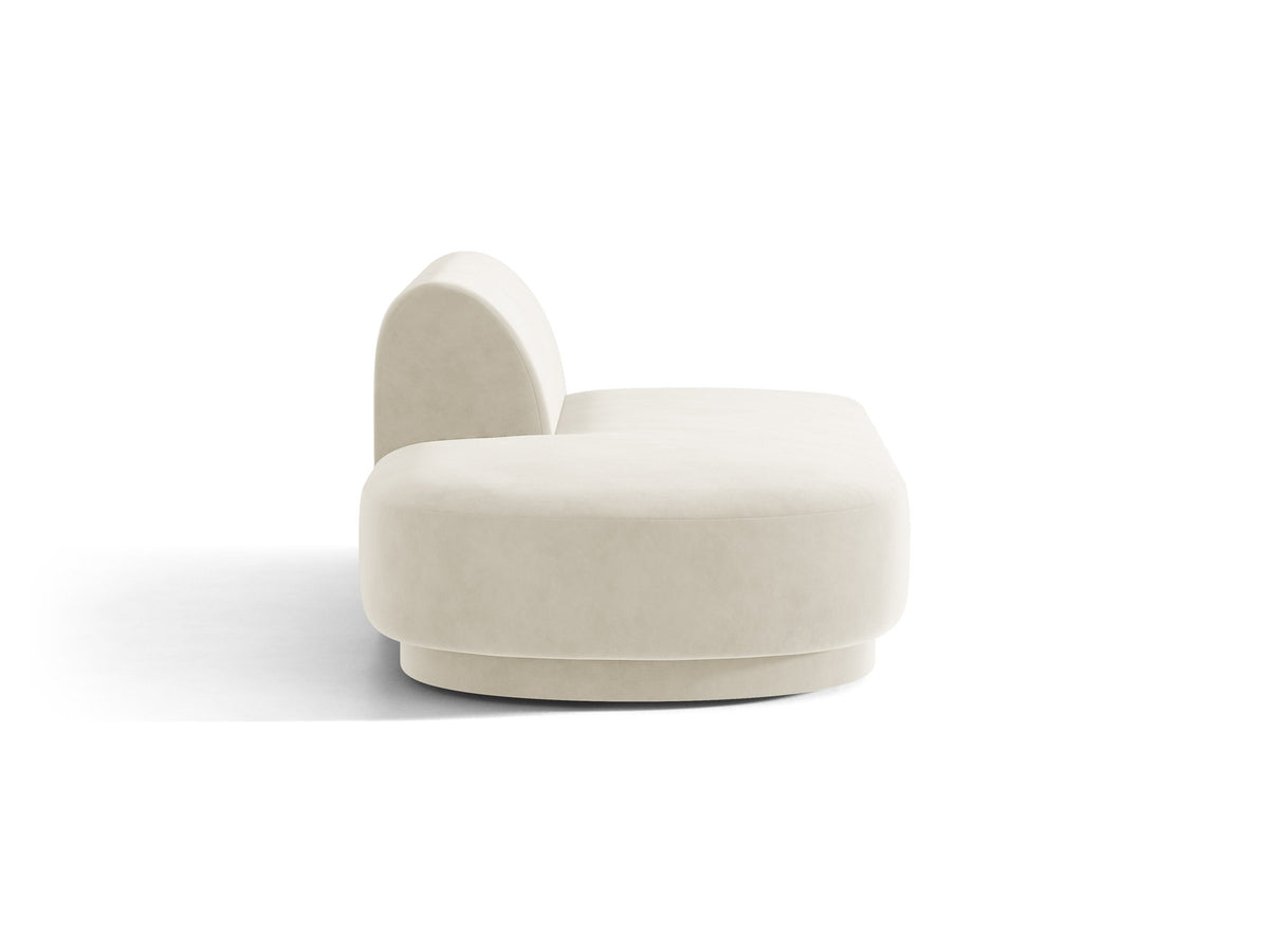 Miley Sitting Module Open links 2 Sitzer in Light Beige-Bluvel präsentiert im Onlineshop von KAQTU Design AG. Modulares Sofa ist von Micadoni
