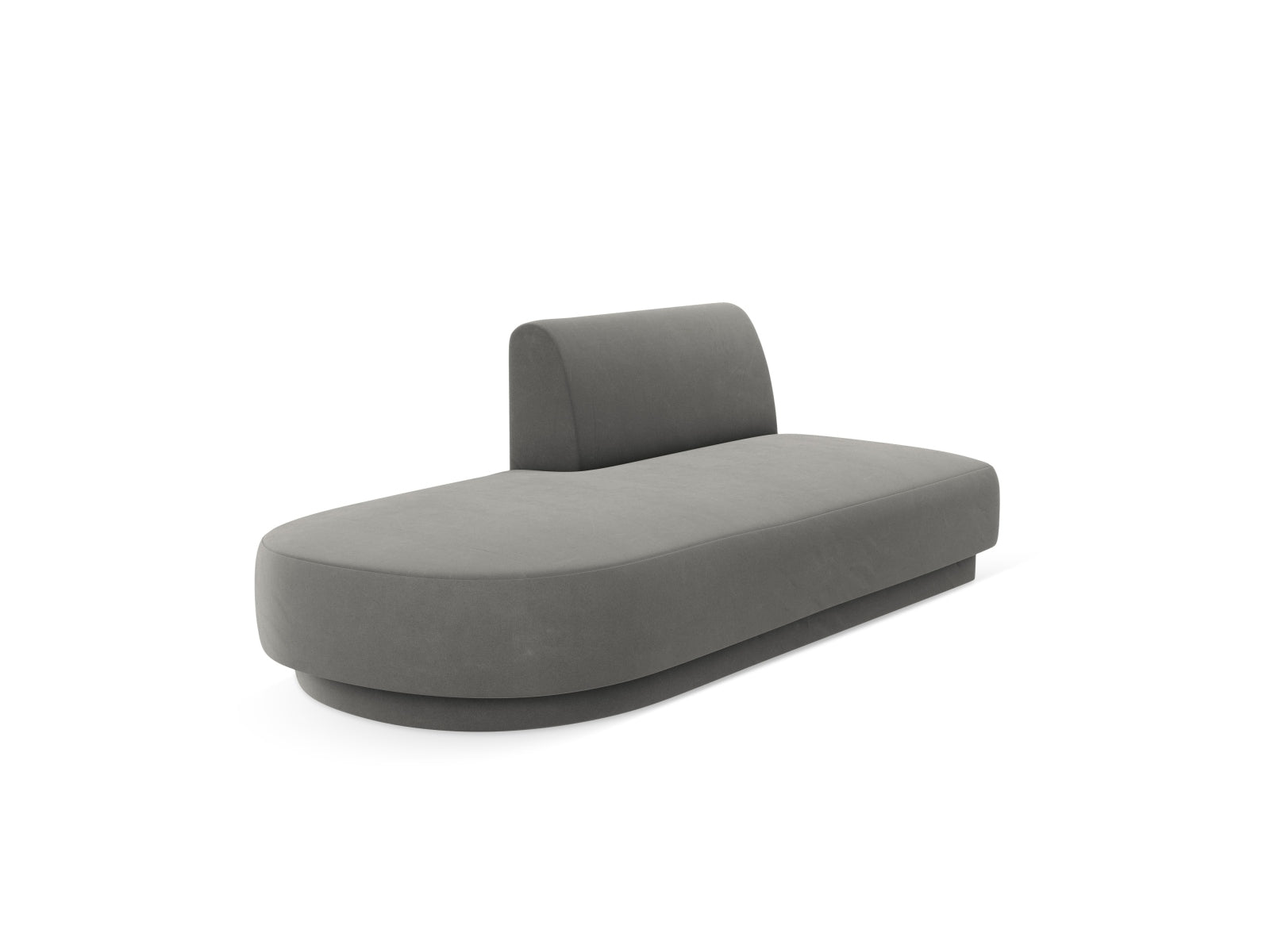 Miley Sitting Module Open links 2 Sitzer in Light Grey-Bluvel präsentiert im Onlineshop von KAQTU Design AG. Modulares Sofa ist von Micadoni