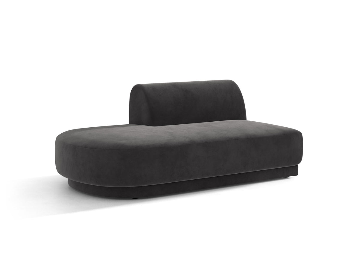 Miley Sitting Module Open links 2 Sitzer in Grey-Bluvel präsentiert im Onlineshop von KAQTU Design AG. Modulares Sofa ist von Micadoni