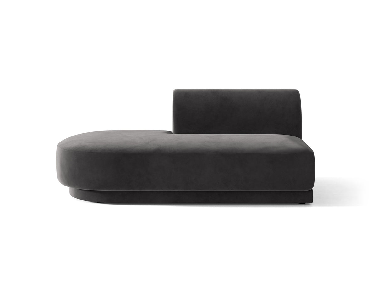 Miley Sitting Module Open links 2 Sitzer in Grey-Bluvel präsentiert im Onlineshop von KAQTU Design AG. Modulares Sofa ist von Micadoni