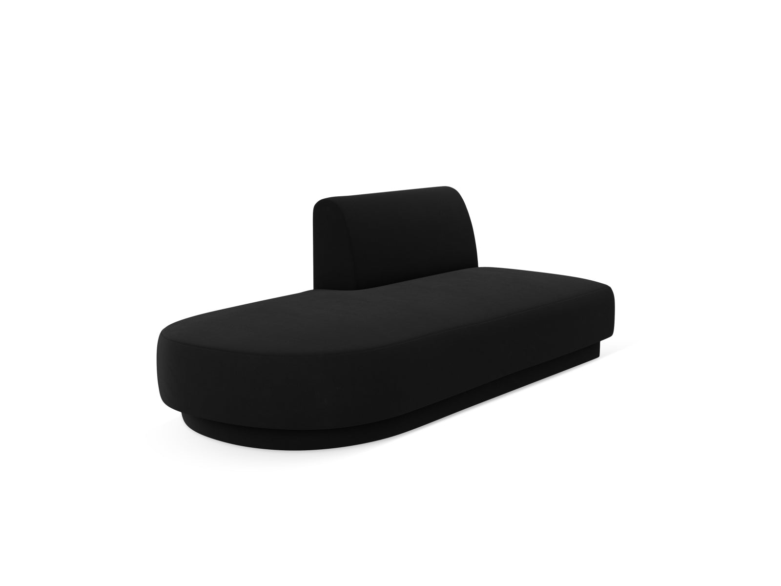Miley Sitting Module Open links 2 Sitzer in Black präsentiert im Onlineshop von KAQTU Design AG. Modulares Sofa ist von Micadoni