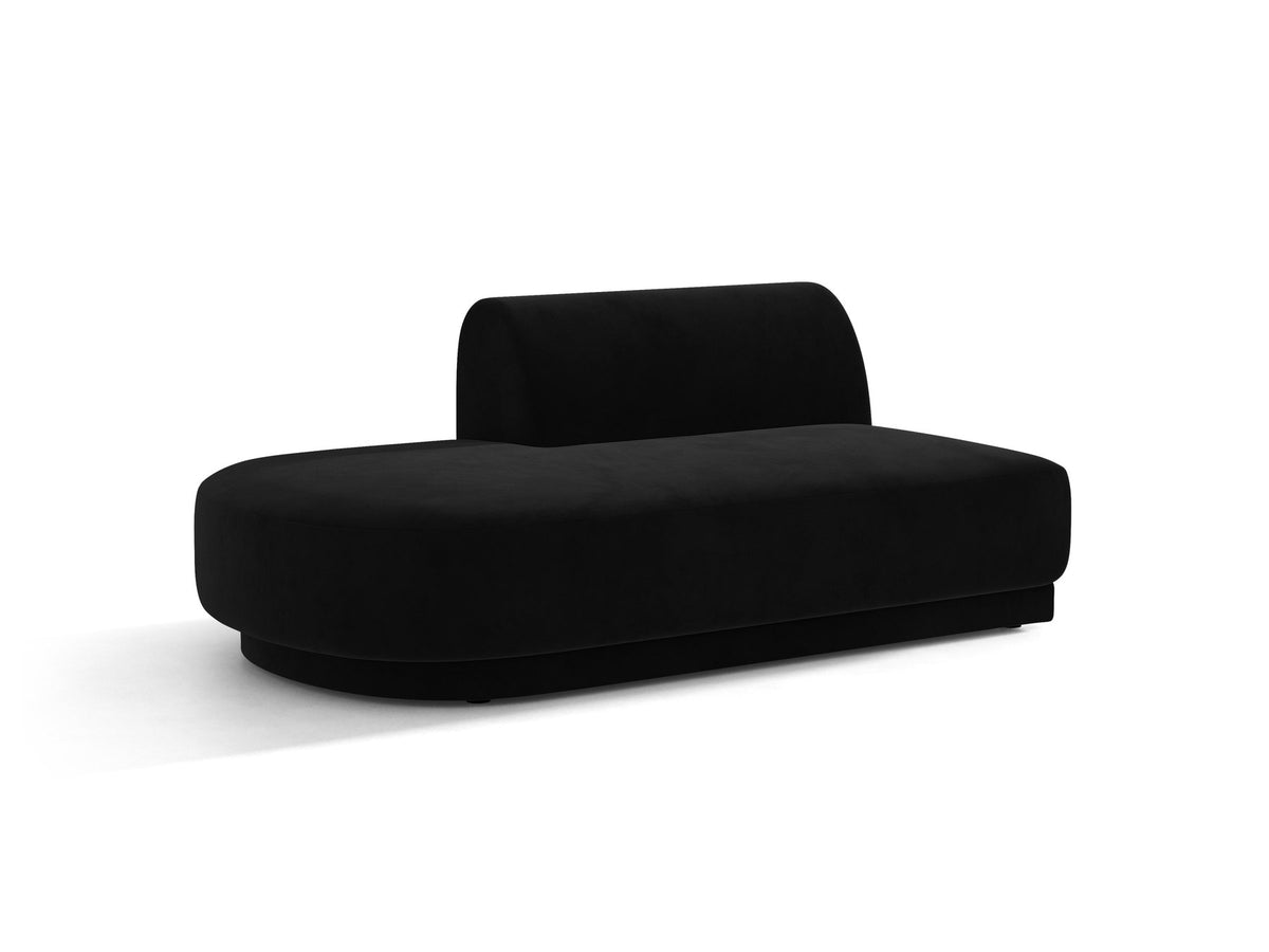 Miley Sitting Module Open links 2 Sitzer in Black-Bluvel präsentiert im Onlineshop von KAQTU Design AG. Modulares Sofa ist von Micadoni