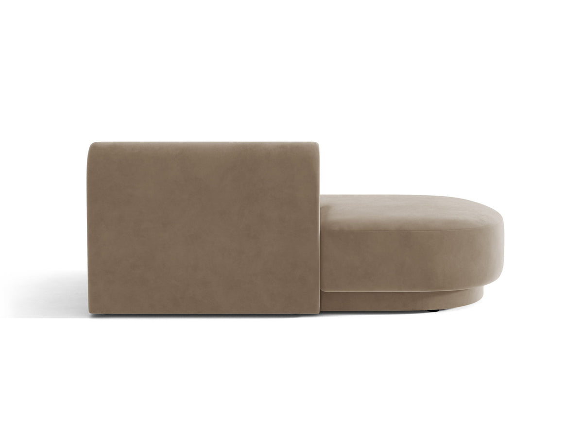Miley Sitting Module Open links 2 Sitzer in Cappuccino-Bluvel präsentiert im Onlineshop von KAQTU Design AG. Modulares Sofa ist von Micadoni