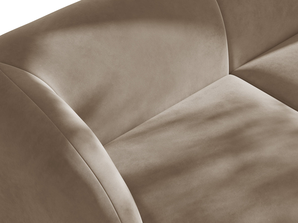 Miley Sitting Module Open links 2 Sitzer in Cappuccino-Bluvel präsentiert im Onlineshop von KAQTU Design AG. Modulares Sofa ist von Micadoni