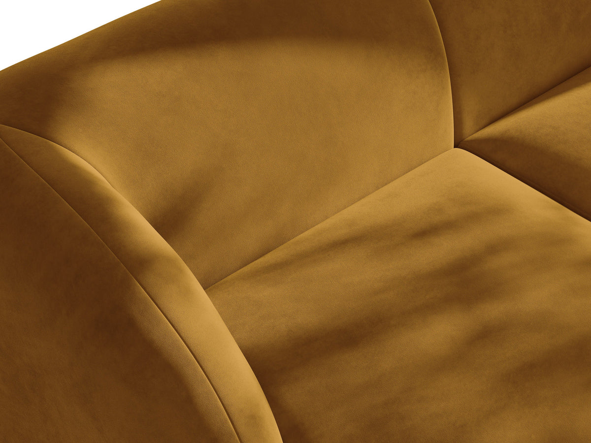 Miley Sitting Module Open links 2 Sitzer in Yellow-Bluvel präsentiert im Onlineshop von KAQTU Design AG. Modulares Sofa ist von Micadoni