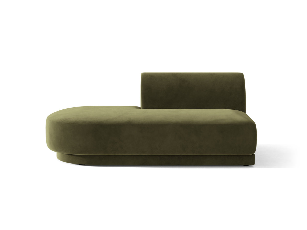 Miley Sitting Module Open links 2 Sitzer in Green-Bluvel präsentiert im Onlineshop von KAQTU Design AG. Modulares Sofa ist von Micadoni
