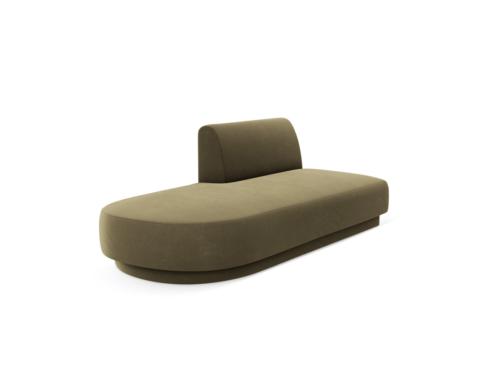 Miley Sitting Module Open links 2 Sitzer in Green-Bluvel präsentiert im Onlineshop von KAQTU Design AG. Modulares Sofa ist von Micadoni