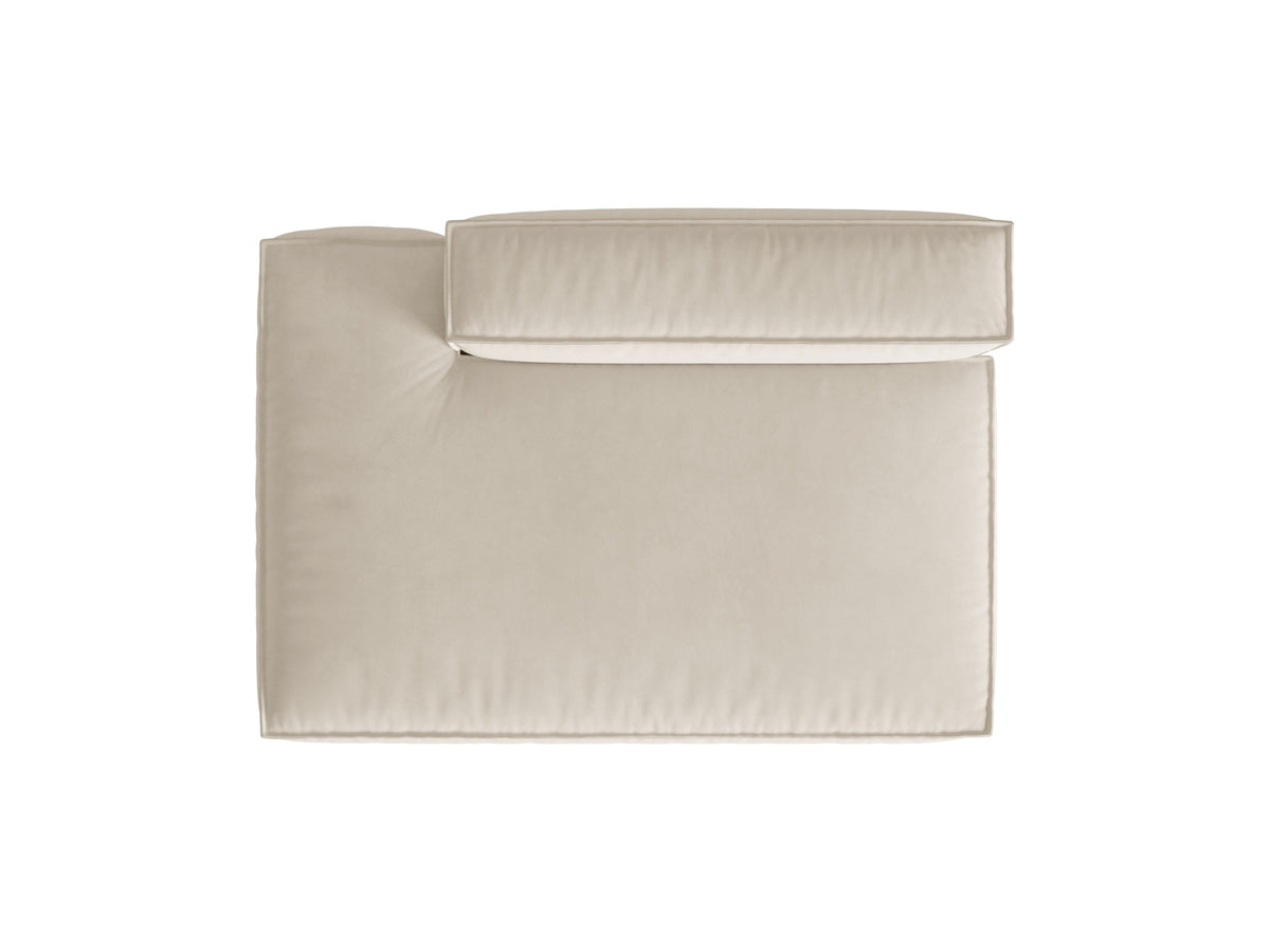 Nuria Velour links Modular Sofa 3 Sitzer in Beige-Paris präsentiert im Onlineshop von KAQTU Design AG. Modulares Sofa ist von Micadoni