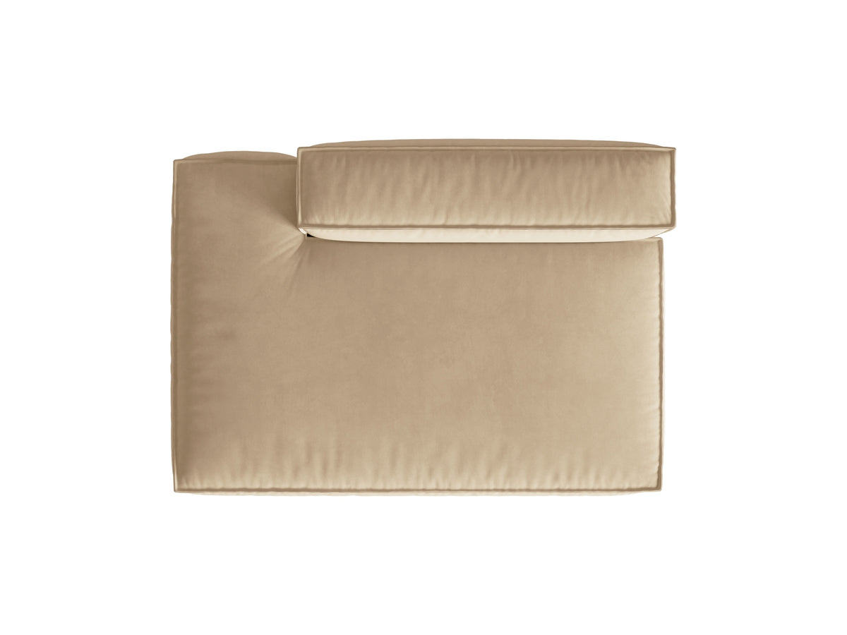 Nuria Velour links Modular Sofa 3 Sitzer in Nude-Paris präsentiert im Onlineshop von KAQTU Design AG. Modulares Sofa ist von Micadoni