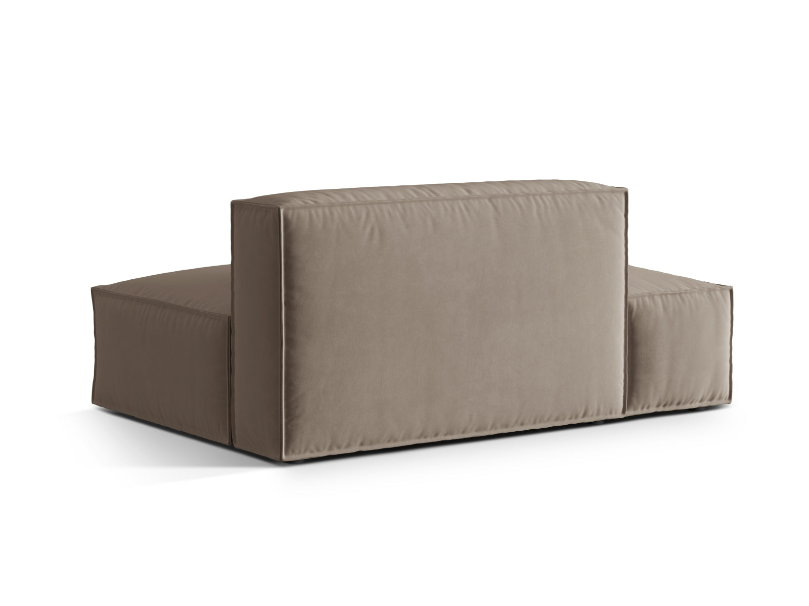 Elegantes Nuria Velour 3-Sitzer Sofa in Warm Grey-Paris, ideal für stilvolle Wohnräume und entspannte Zusammenkünfte.