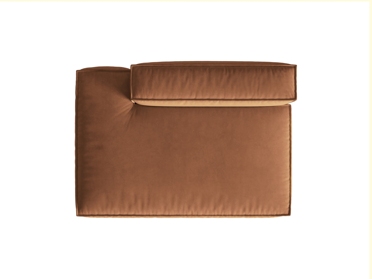 Nuria Velour links Modular Sofa 3 Sitzer in Honey-Paris präsentiert im Onlineshop von KAQTU Design AG. Modulares Sofa ist von Micadoni