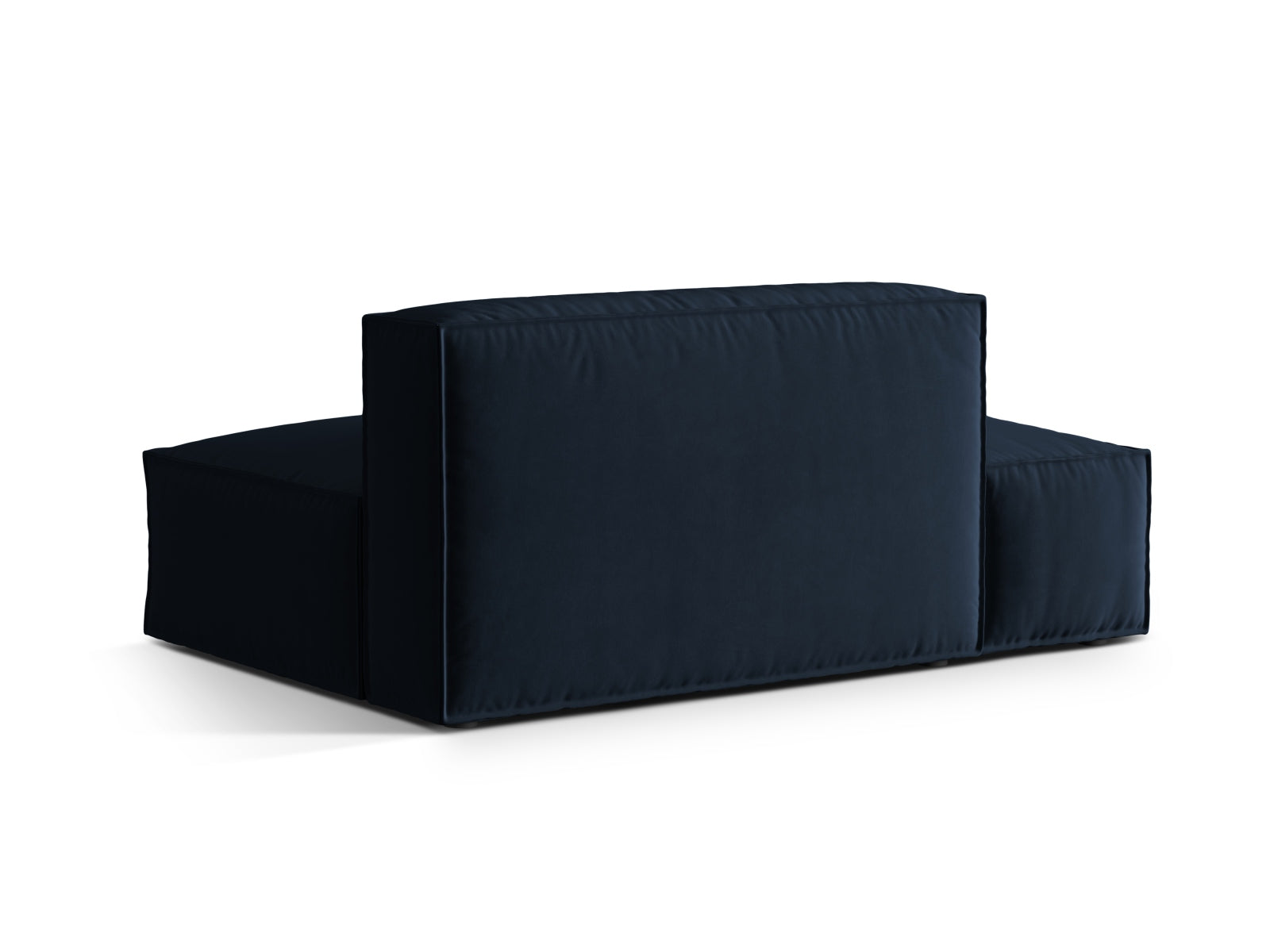 Elegantes 3-Sitzer Sofa Nuria Velour in sattem Blau, ideal für moderne Wohnräume und gemütliche Stunden mit Freunden und Familie.