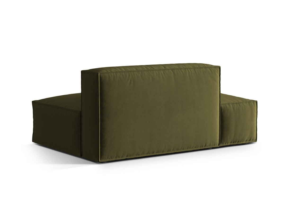 Nuria Velour links Modular Sofa 3 Sitzer in Moss Green Melange-Paris präsentiert im Onlineshop von KAQTU Design AG. Modulares Sofa ist von Micadoni