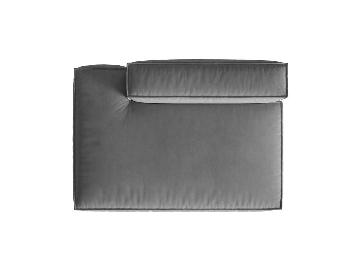 Nuria Velour links Modular Sofa 3 Sitzer in Grey-Paris präsentiert im Onlineshop von KAQTU Design AG. Modulares Sofa ist von Micadoni