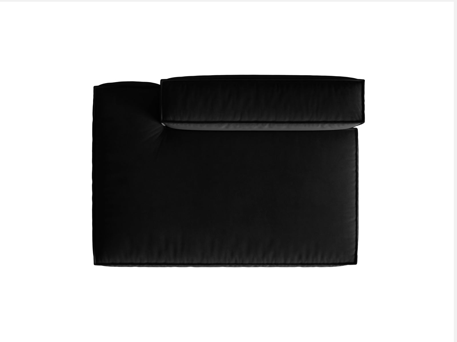 Stilvolles Nuria Velour 3-Sitzer Sofa in edlem Schwarz, perfekt für zeitgemäße Wohnkonzepte und entspannende Momente.