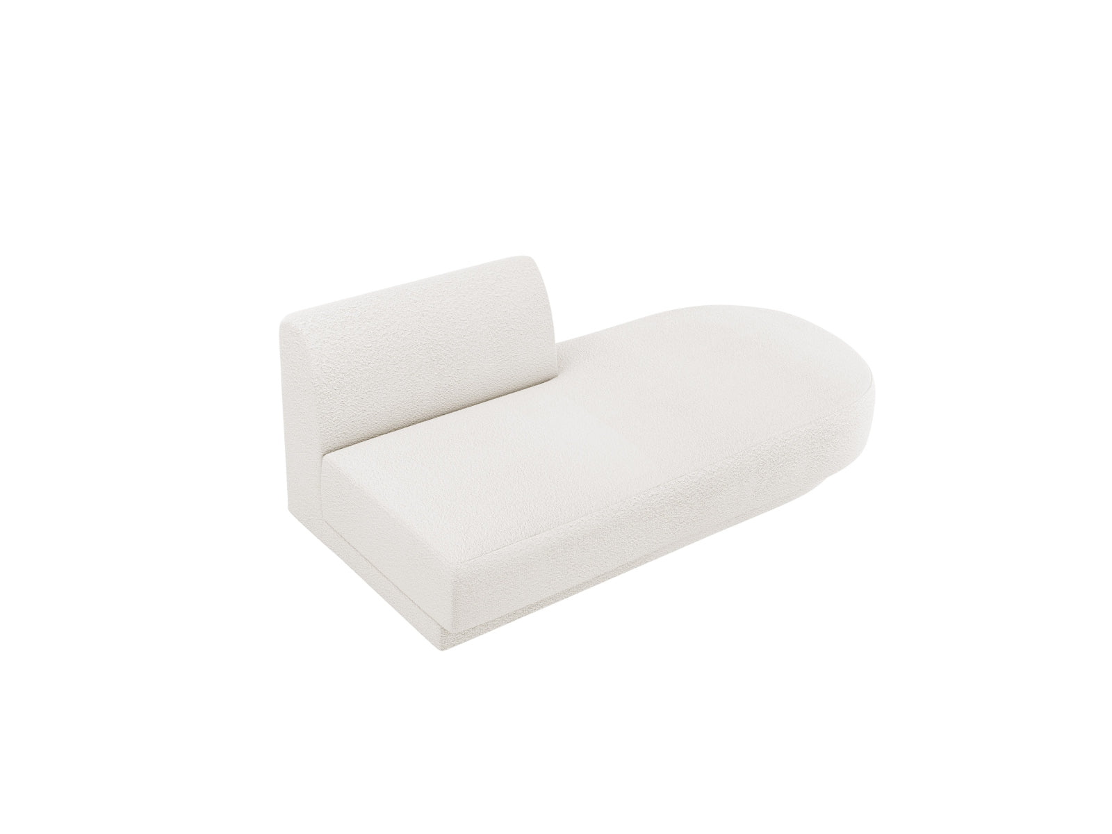 Elegantes Miley Sitting Module Open rechts, 2-Sitzer Sofa in White-Baloo, ideal für moderne Wohnräume. Hochwertiges Design von Micadoni.