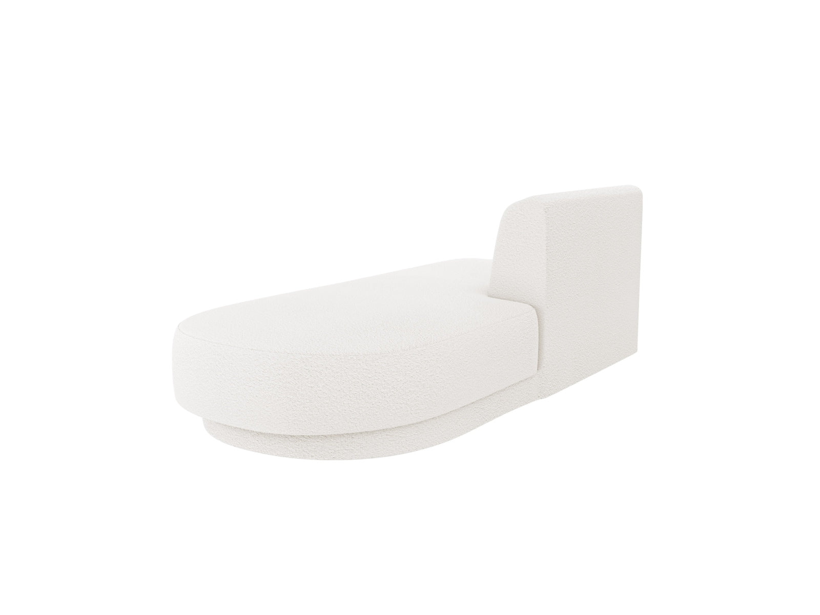 Elegantes Miley Sitting Module Open rechts, 2-Sitzer in White-Baloo, ideal für moderne Wohnräume. Hochwertige Materialien und stilvolles Design von Micadoni.