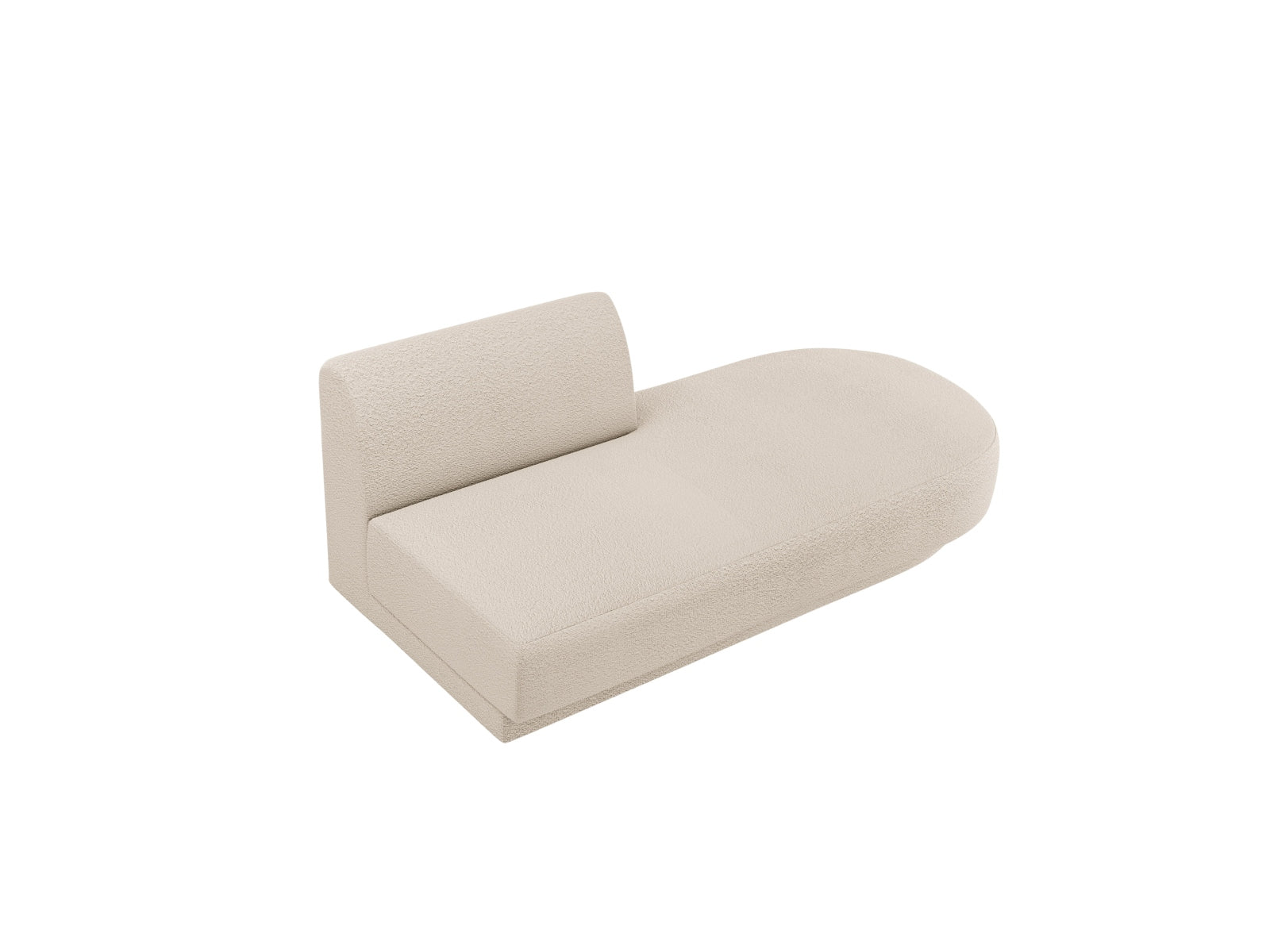 Beige Miley Sitting Module Open rechts 2-Sitzer von Micadoni, stilvolles modulares Sofa für modernes Wohnen, ideal für gemütliche Sitzgelegenheiten.