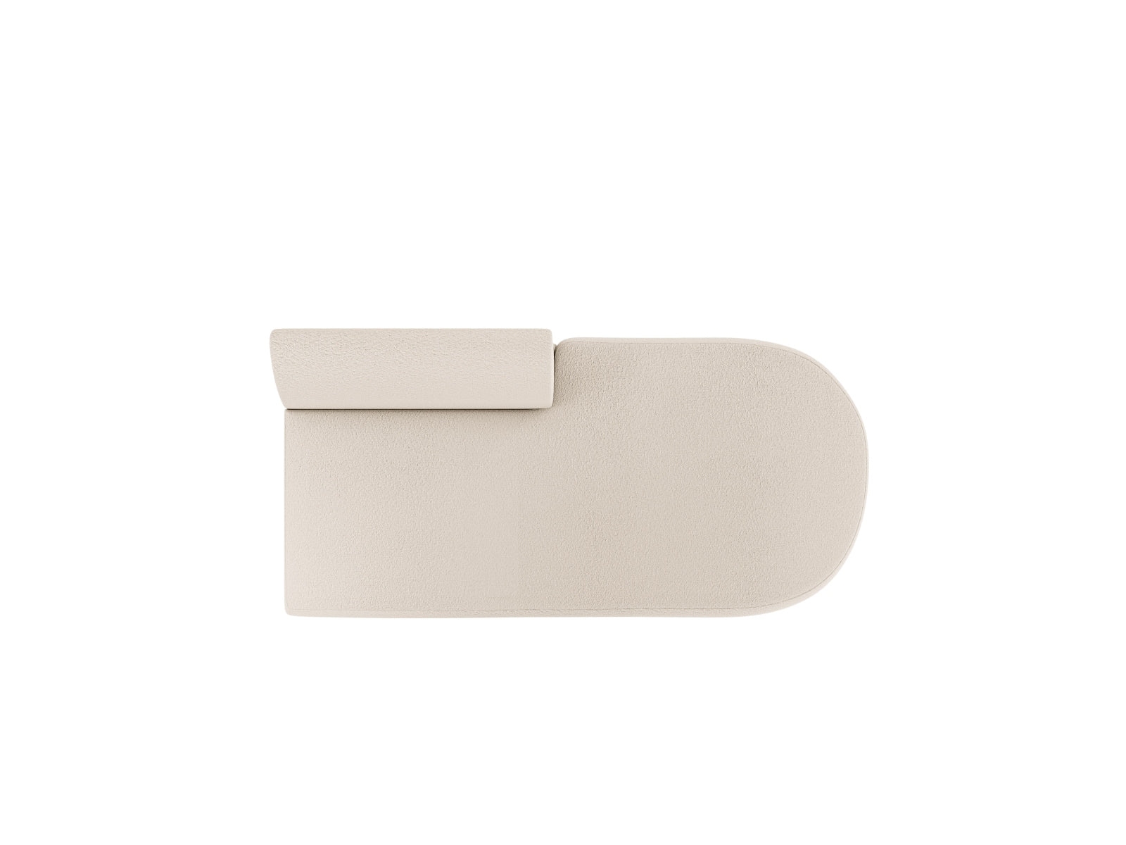 Beige 2-Sitzer Miley Sitting Module Open rechts von Micadoni, elegantes modulares Sofa, perfekt für stilvolle und komfortable Wohnräume.