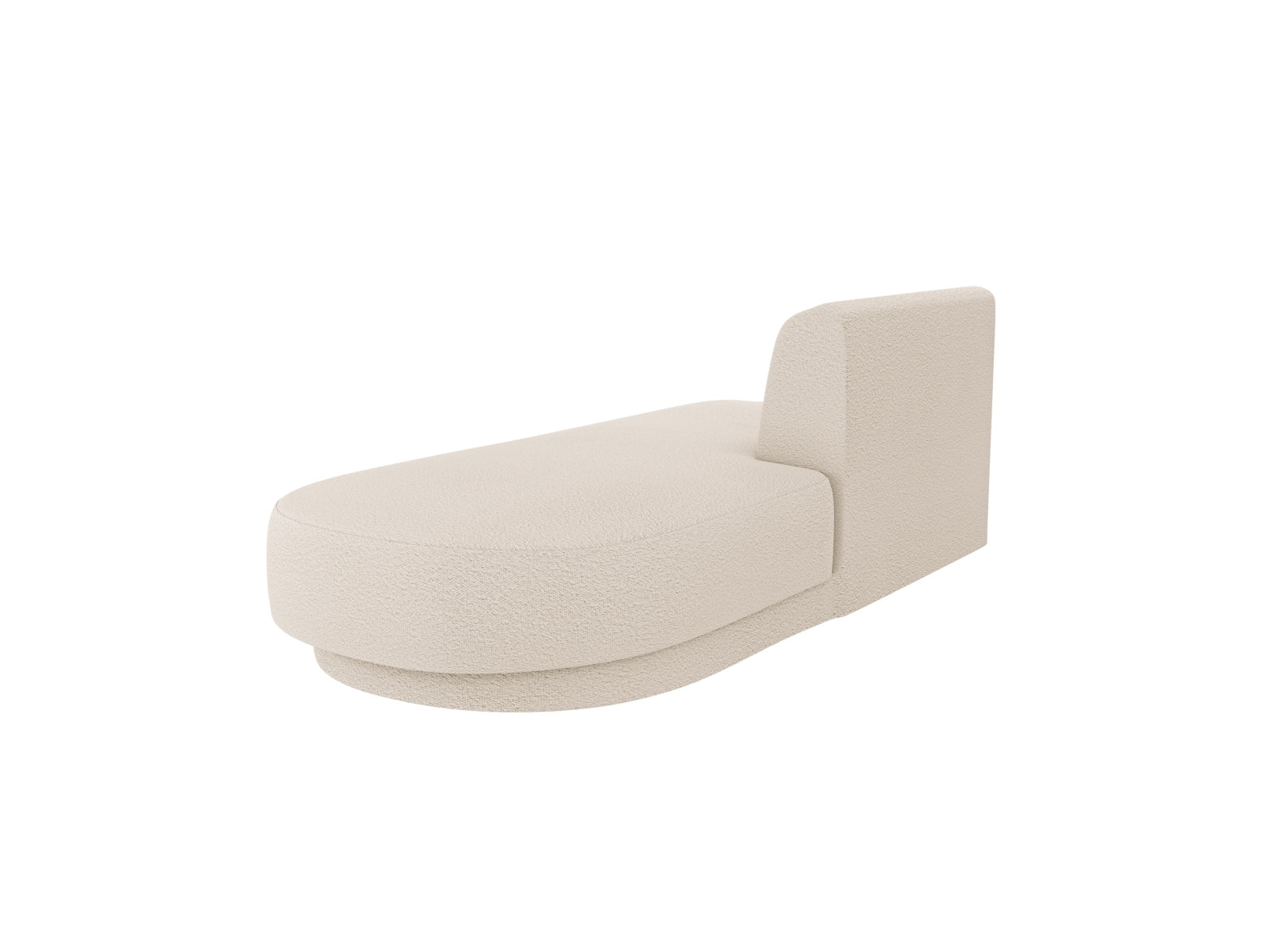 Beige Miley Sitting Module Open rechts, modernes 2-Sitzer Sofa von Micadoni, ideal für gemütliche und stilvolle Wohnambiente.