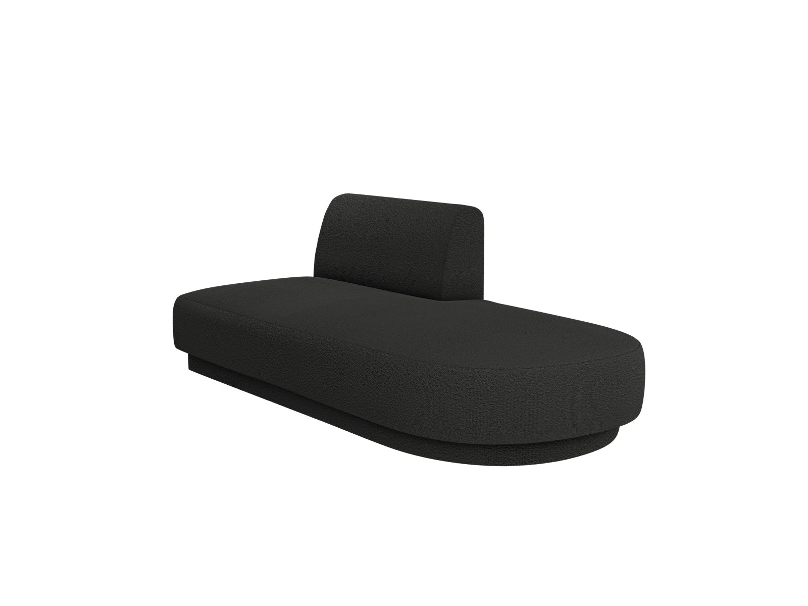 Miley Sitting Module Open rechts 2 Sitzer in Black-Baloo präsentiert im Onlineshop von KAQTU Design AG. Modulares Sofa ist von Micadoni