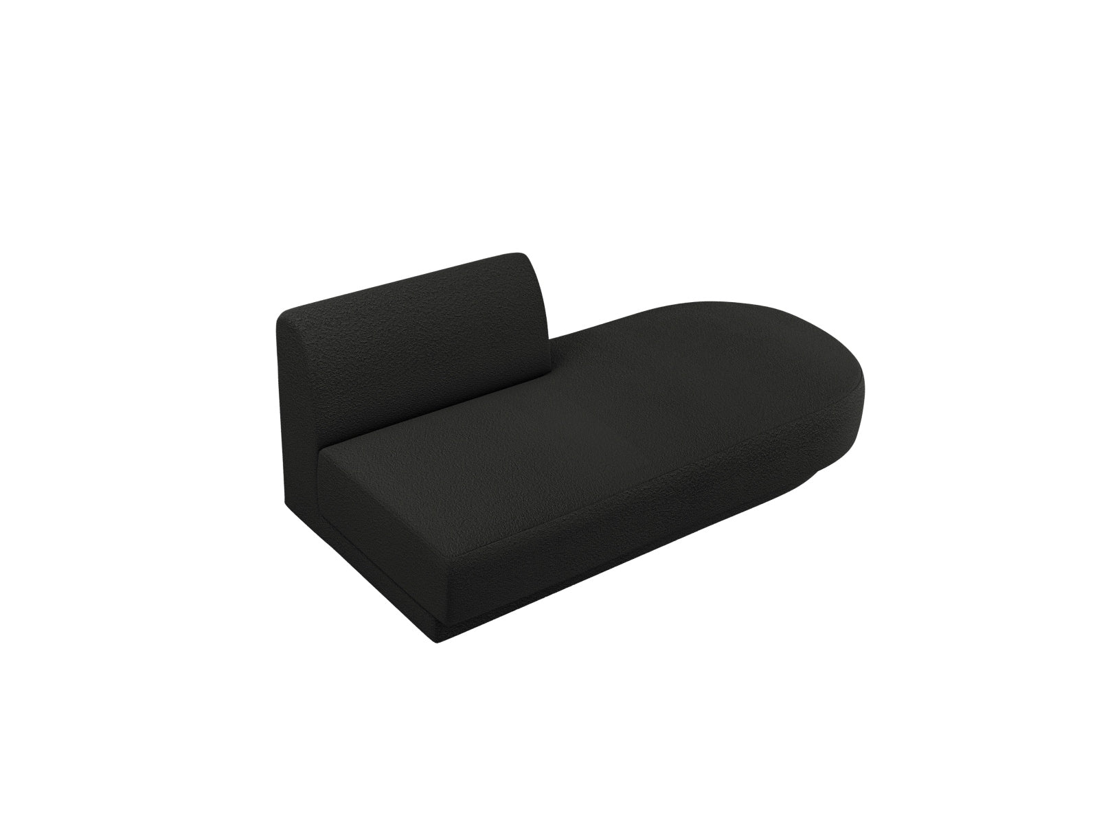 Elegantes Miley Sitting Module Open rechts, 2-Sitzer Sofa in stilvollem Schwarz, ideal für moderne Wohnräume und vielseitige Gestaltung.