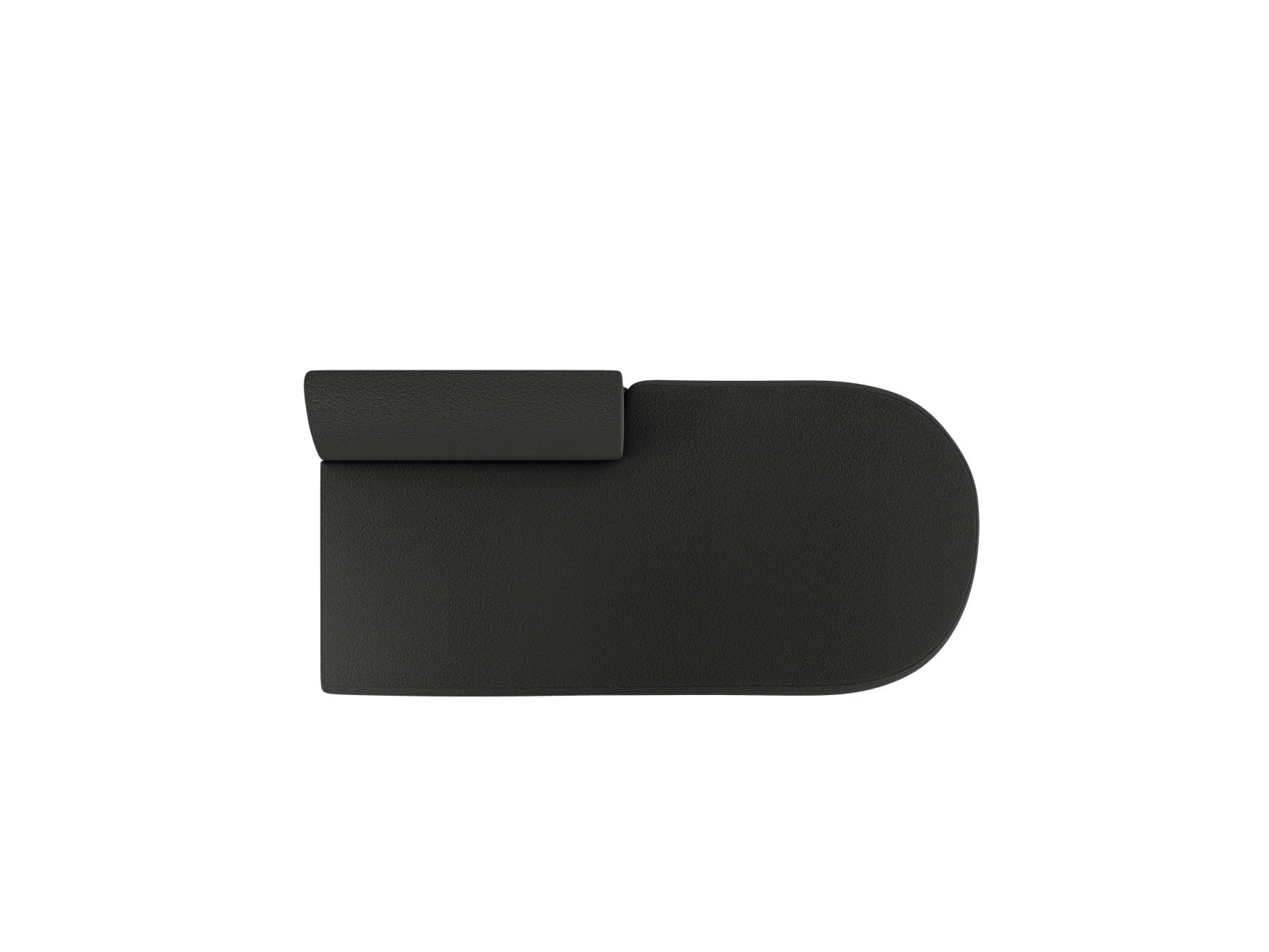 Modulares 2-Sitzer Sofa Miley Sitting Module Open rechts in edlem Schwarz, perfekt für kreative Raumgestaltungen und zeitgemäße Einrichtung.
