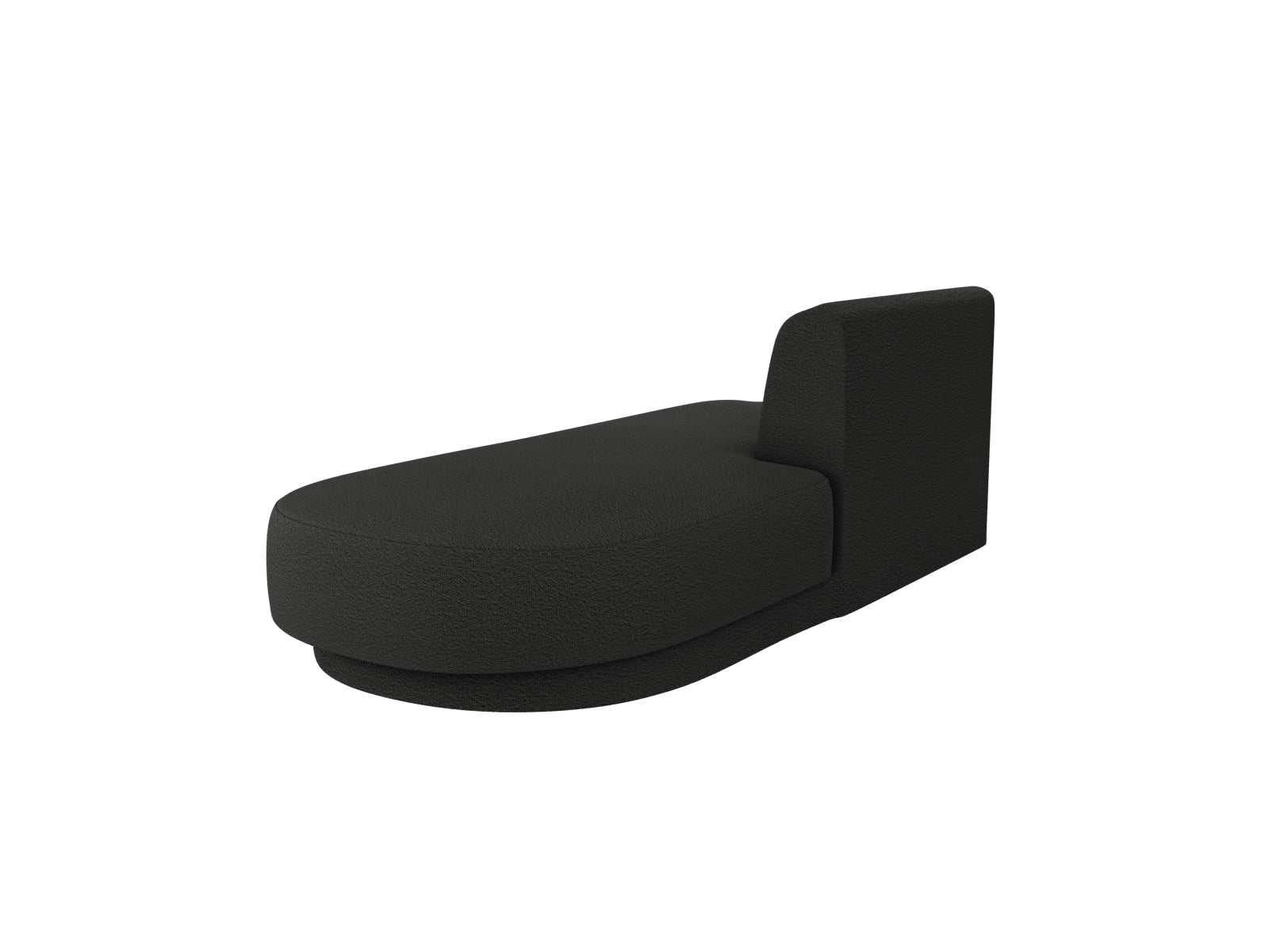 Elegantes Miley Sitting Module Open rechts, modulares 2-Sitzer Sofa in stilvollem Schwarz, ideal für moderne Wohnkonzepte und flexible Raumgestaltung.