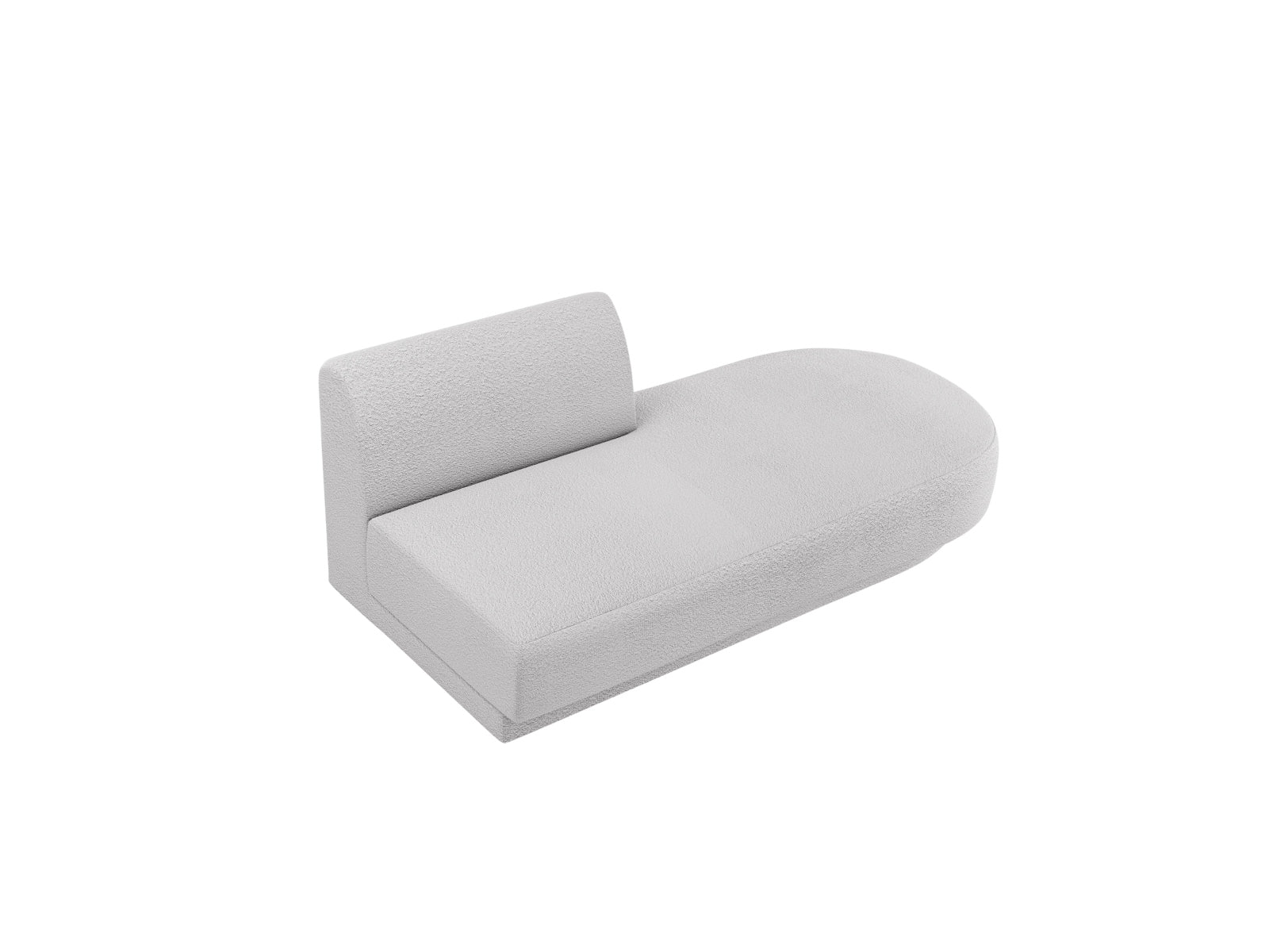 Elegantes Miley Sitting Module Open rechts, 2-Sitzer in hellem Grau, ideal für moderne Wohnräume. Teil der vielseitigen Micadoni Sofa-Kollektion.