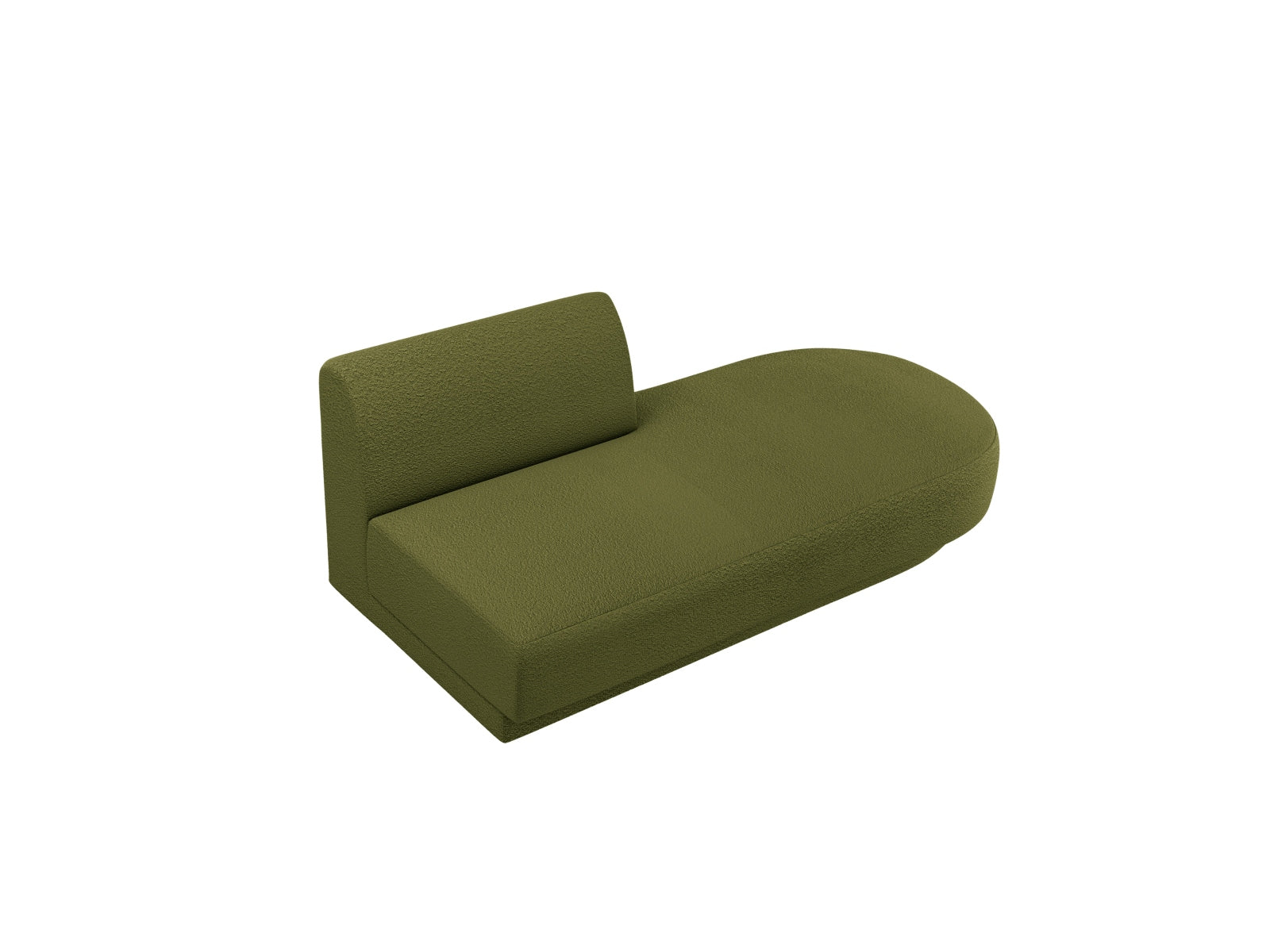 Elegantes Miley Sitting Module Open rechts 2 Sitzer in Dunkelolivgrün, ideal für stilvolle Wohnräume. Modulares Sofa von Micadoni.