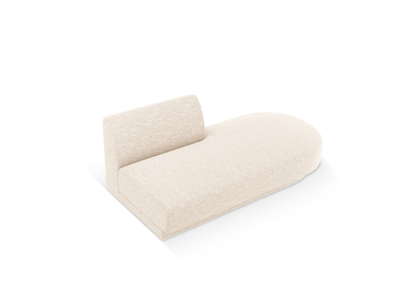 Beige 2-Sitzer Miley Sitting Module Open rechts, modernes Design für flexible Wohnraumgestaltung, Teil der hochwertigen Micadoni Sofa-Kollektion.