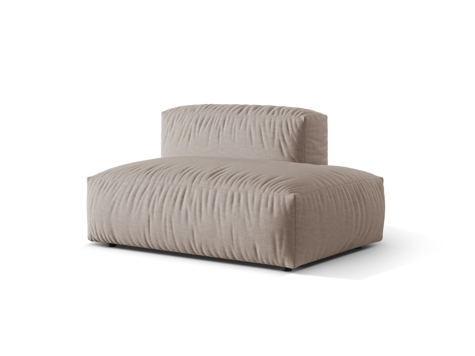 Elegantes Martina Sofa rechts, 2-Sitzer in stilvollem Dunkelbeige, ideal für moderne Wohnräume. Hochwertige Verarbeitung von Micadoni.
