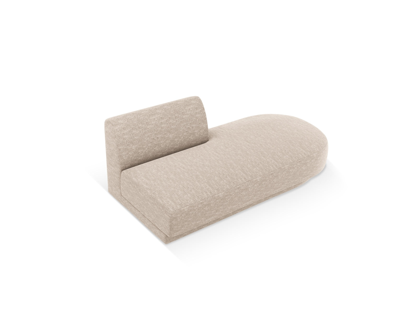 Beige 2-Sitzer Miley Sitting Module Open rechts von Micadoni, elegantes modulares Sofa, perfekt für stilvolle und komfortable Wohnräume.