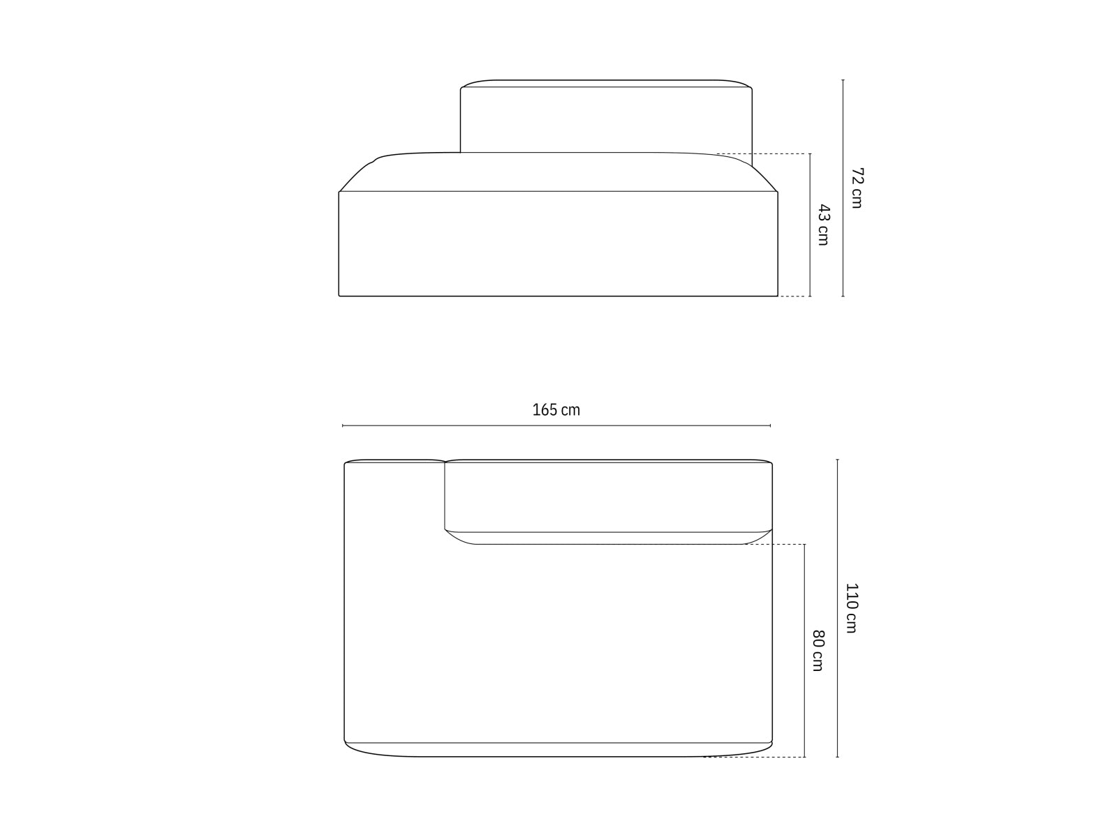 Modulares 3-Sitzer Sofa Nuria mit offener rechter Seite, ideal für stilvolle Wohnräume und flexible Einrichtungslösungen. Bequem und modern.