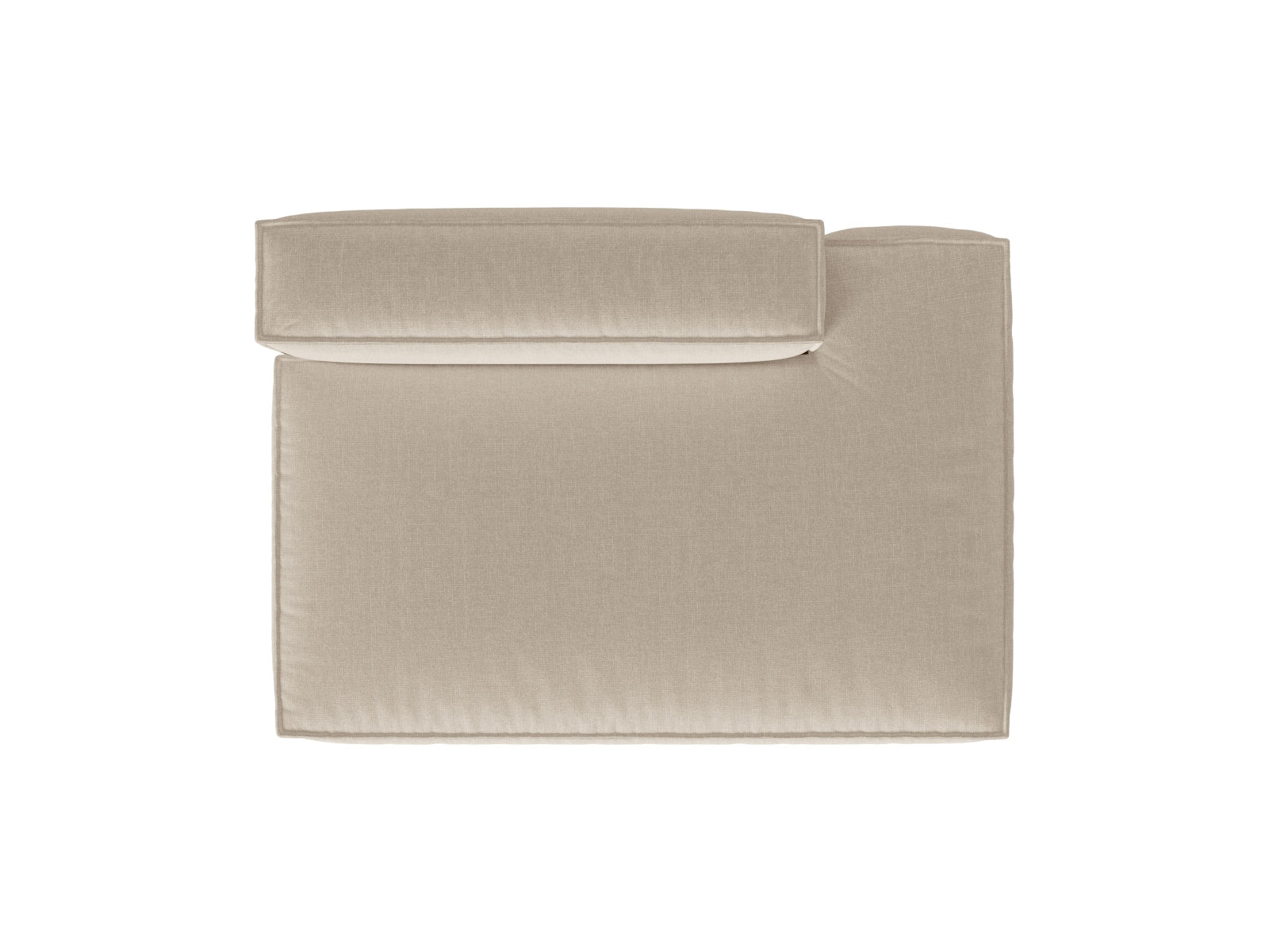 Stylisches 3-Sitzer Sofa Nuria mit offener rechter Seite, ideal für kreative Wohnräume und komfortable Entspannung.