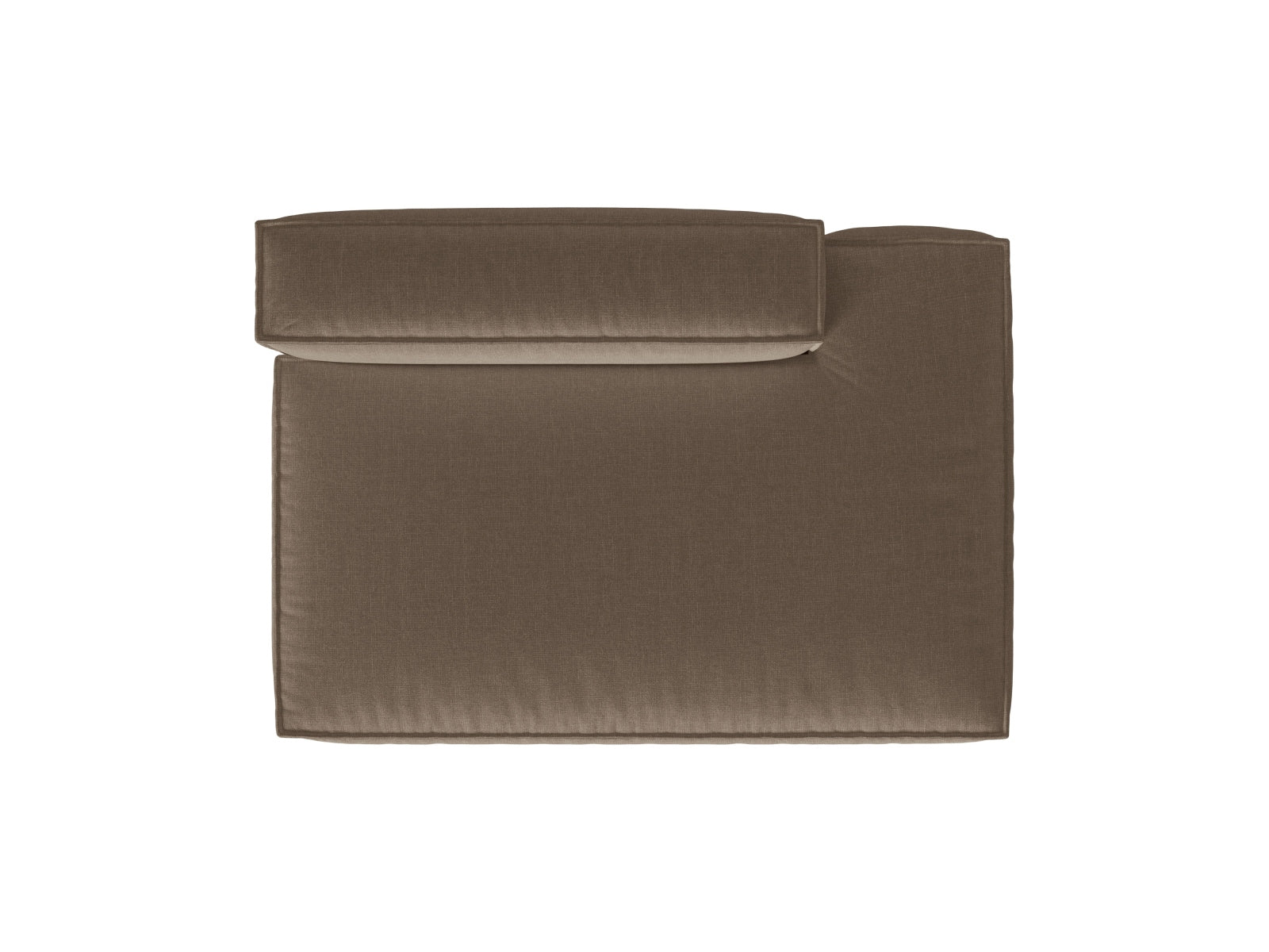 Modulares 3-Sitzer Sofa Nuria mit offener rechter Seite, perfekt für stilvolle Wohnräume und gemütliche Abende. Flexibel und einladend.
