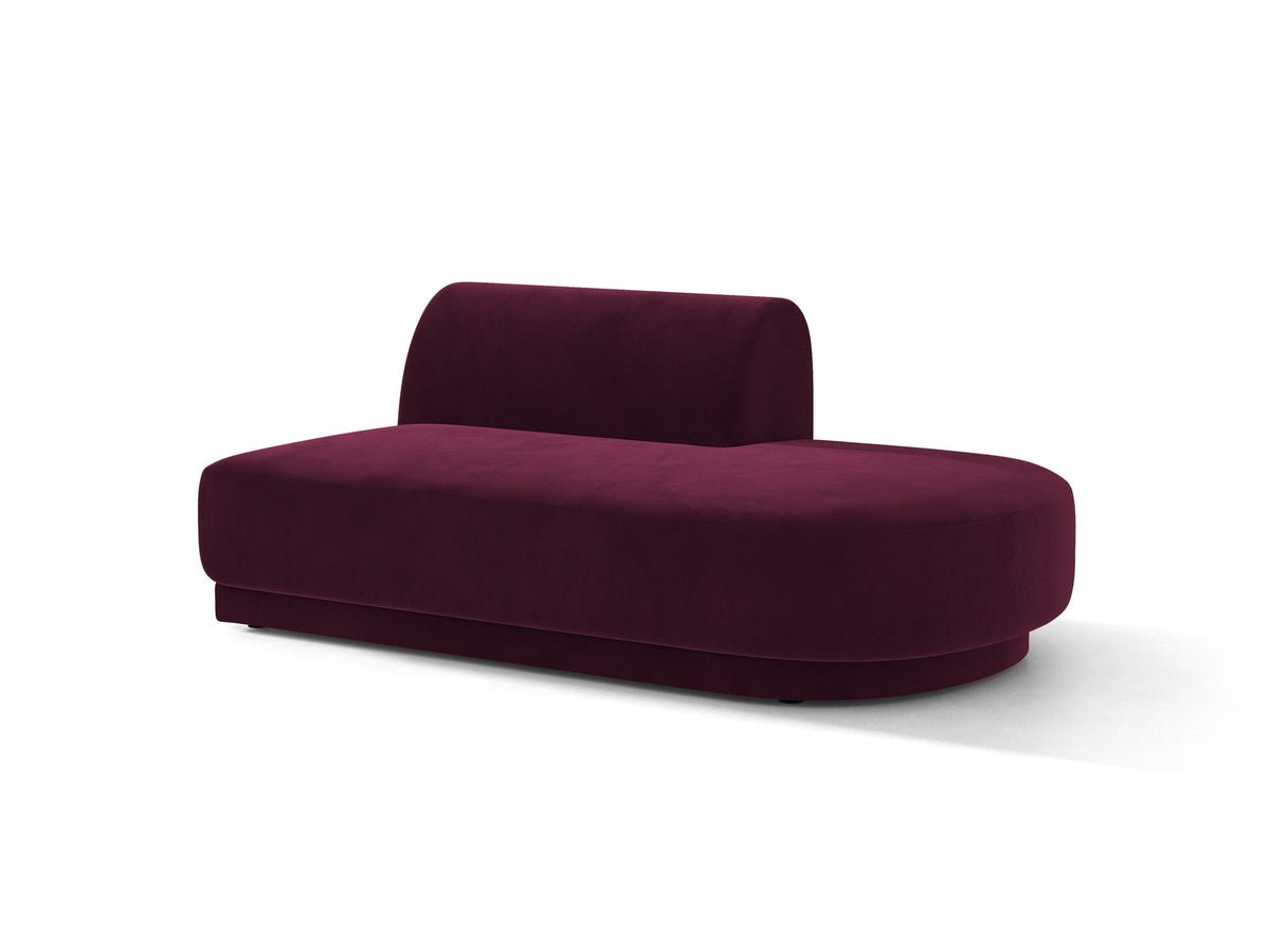 Modulares Sofaelement in Dunkelbeige mit Bluvel-Stoffbezug, schwarzen Kunststoffbeinen und niedriger Rückenlehne, rechts ausgerichtet.