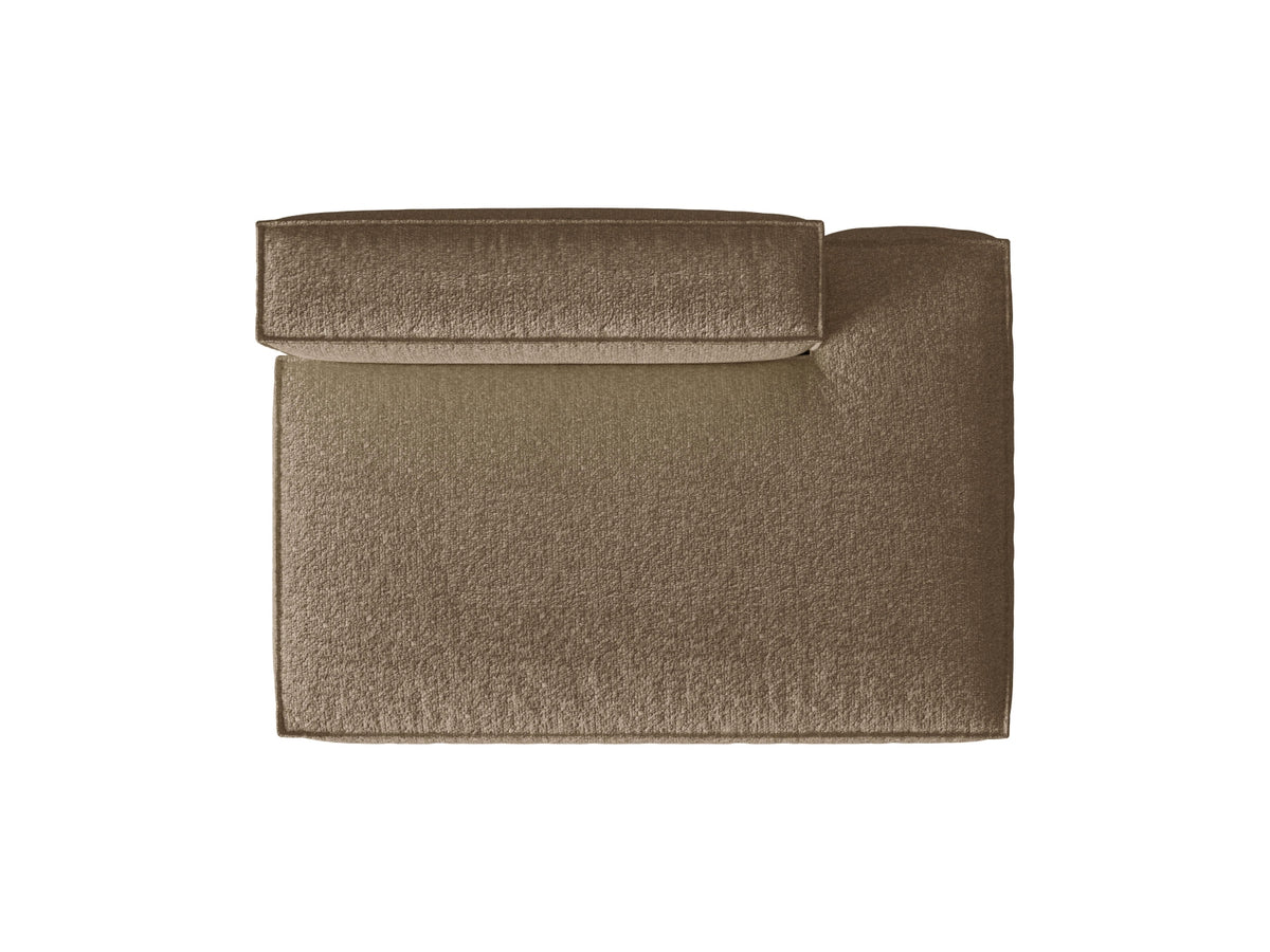 Nuria Boucle rechts Modular Sofa 3 Sitzer in Cappuccino-Monet präsentiert im Onlineshop von KAQTU Design AG. Modulares Sofa ist von Micadoni