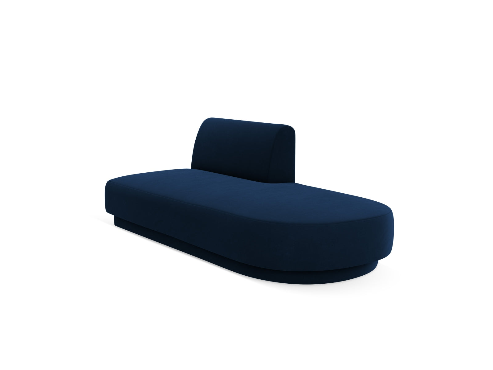 Miley Sitting Module Open rechts 2 Sitzer in Royal Blue-Bluvel präsentiert im Onlineshop von KAQTU Design AG. Modulares Sofa ist von Micadoni