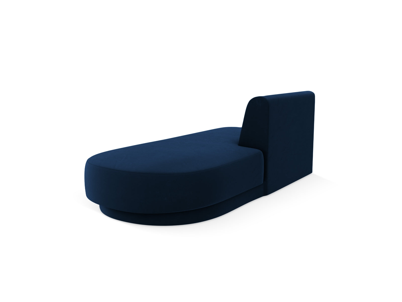 Miley Sitting Module Open rechts, 2-Sitzer in Royal Blue-Bluvel, stilvolles modulares Sofa von Micadoni, ideal für moderne Wohnräume.