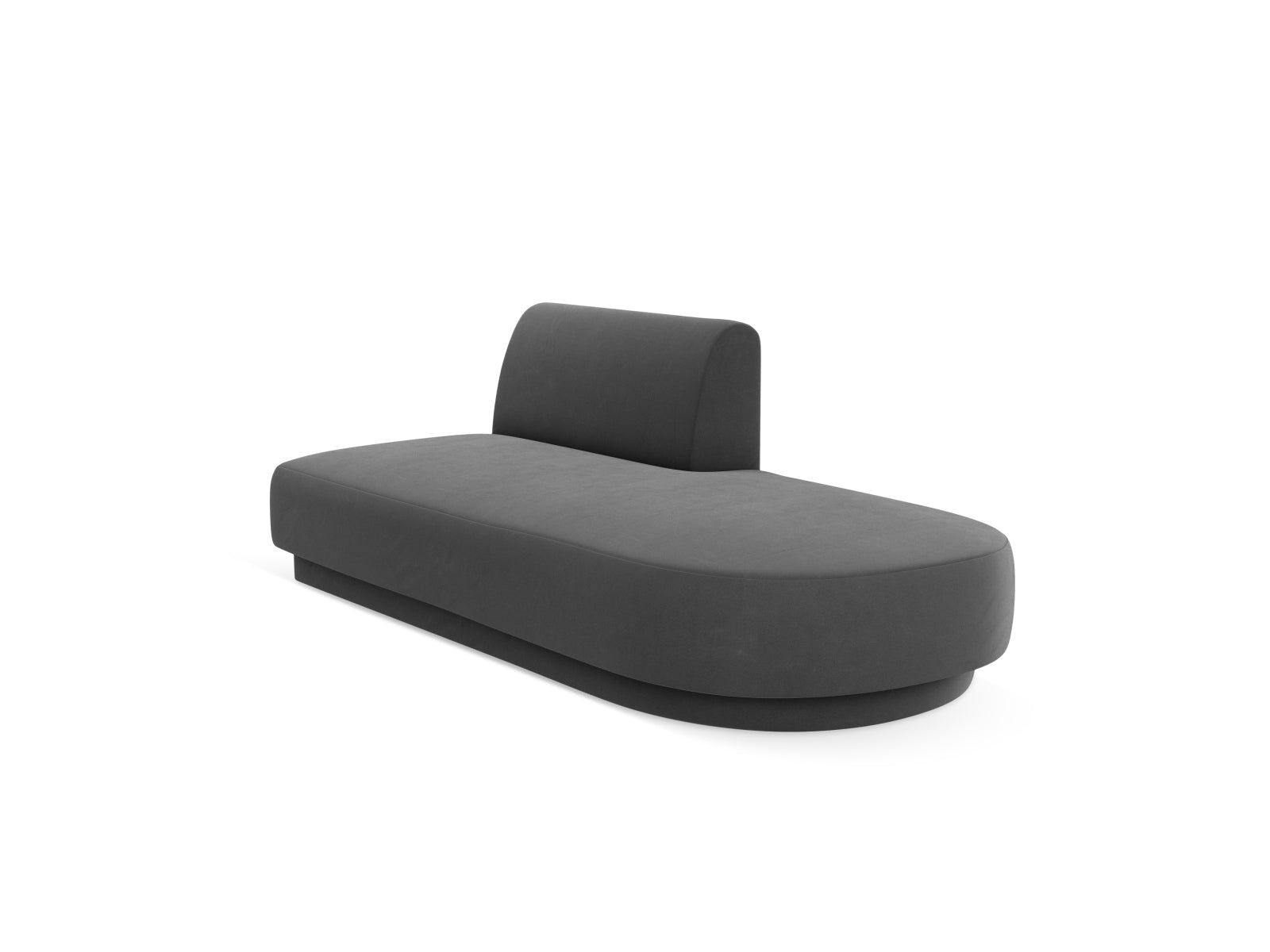 Miley Sitting Module Open rechts 2 Sitzer in Grey-Bluvel präsentiert im Onlineshop von KAQTU Design AG. Modulares Sofa ist von Micadoni