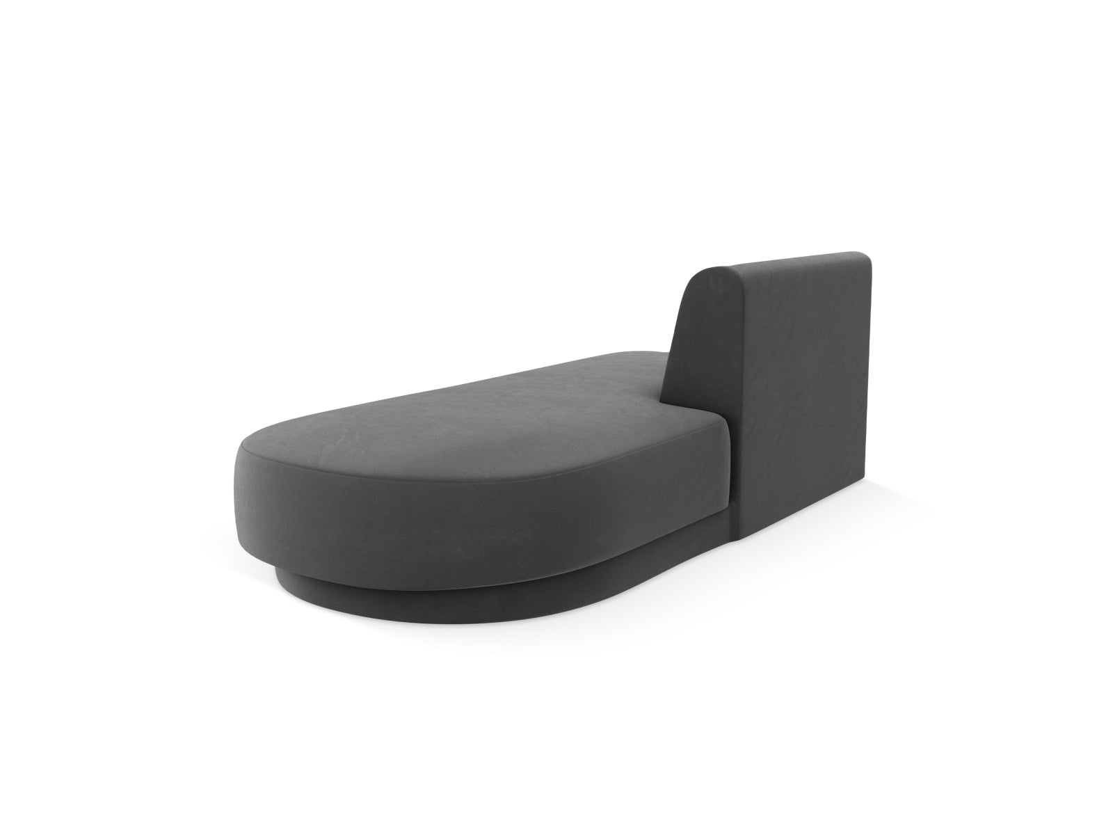 Elegantes Miley Sitting Module Open rechts, 2-Sitzer Sofa in Grey-Bluvel, ideal für moderne Wohnräume und vielseitige Gestaltung.