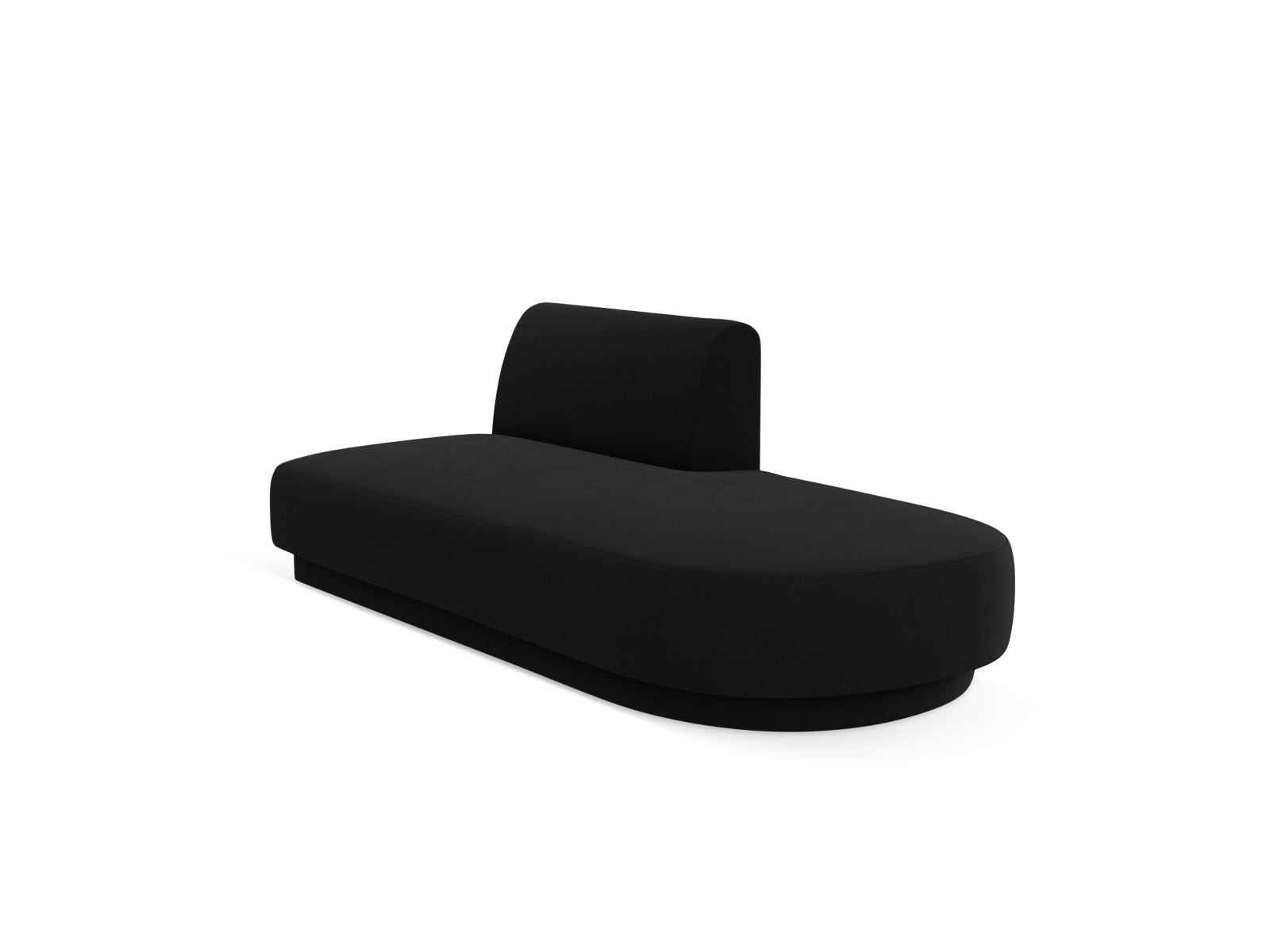 Miley Sitting Module Open rechts 2 Sitzer in Black-Bluvel präsentiert im Onlineshop von KAQTU Design AG. Modulares Sofa ist von Micadoni