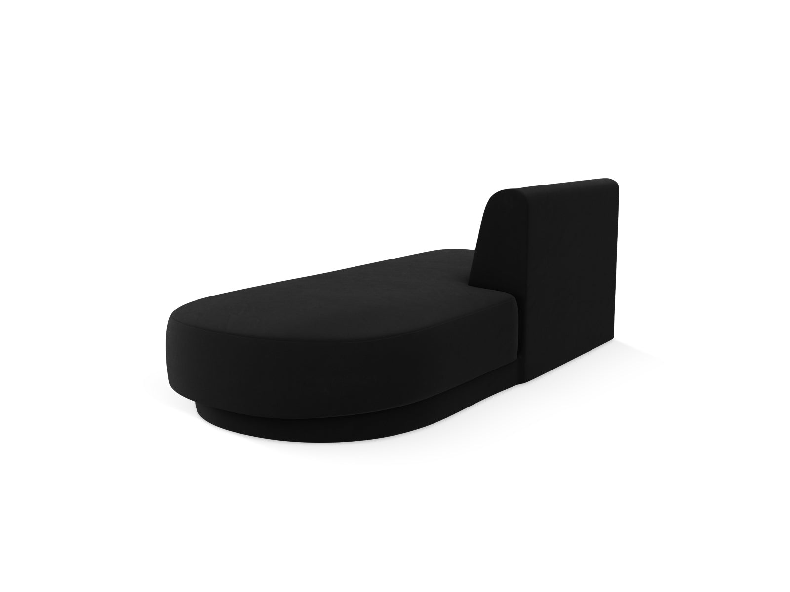 Elegantes Miley Sitting Module Open rechts, 2-Sitzer Sofa in Black-Bluvel, ideal für moderne Wohnräume und vielseitige Gestaltung.