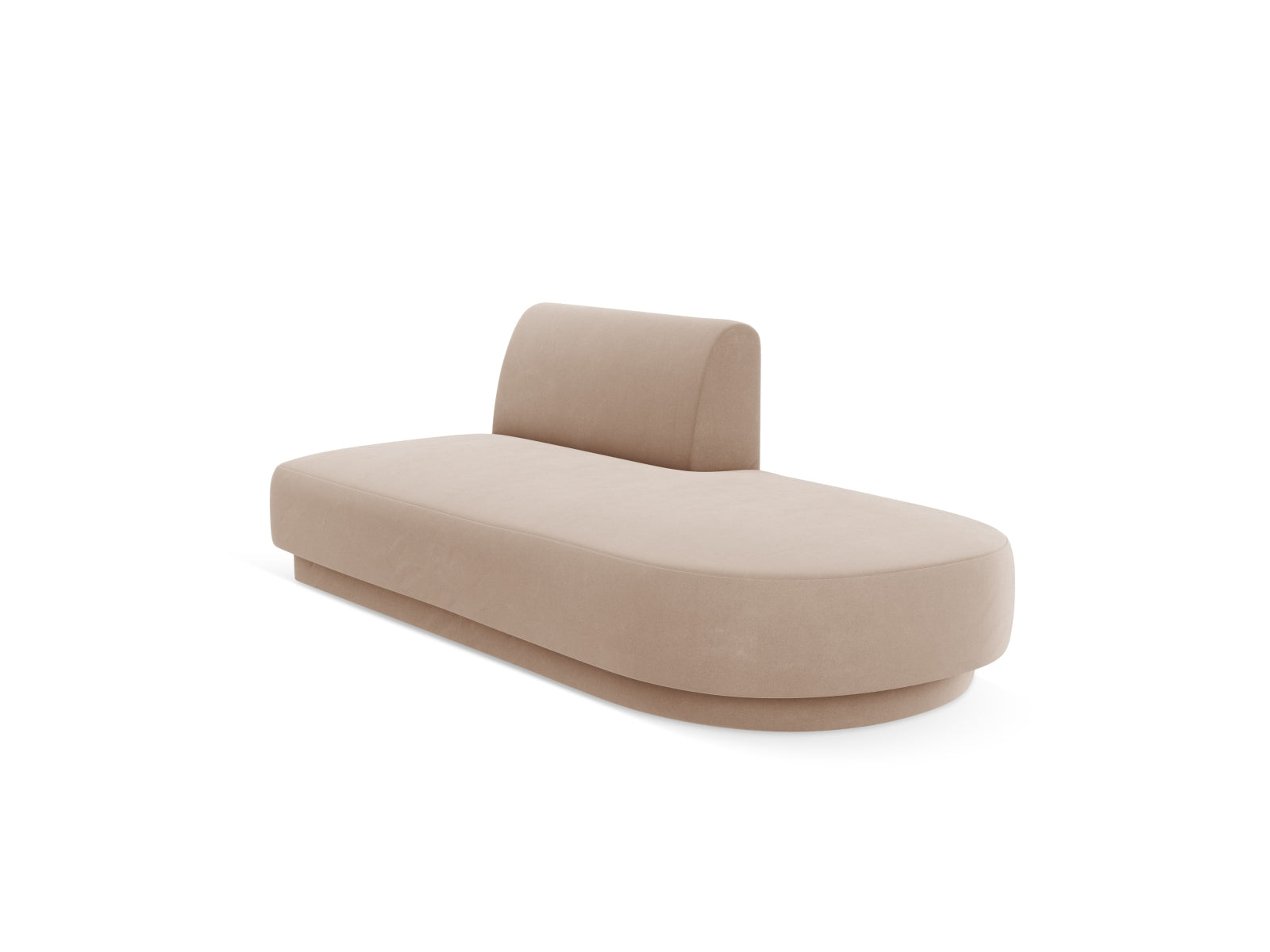 Miley Sitting Module Open rechts 2 Sitzer in Cappuccino-Bluvel präsentiert im Onlineshop von KAQTU Design AG. Modulares Sofa ist von Micadoni