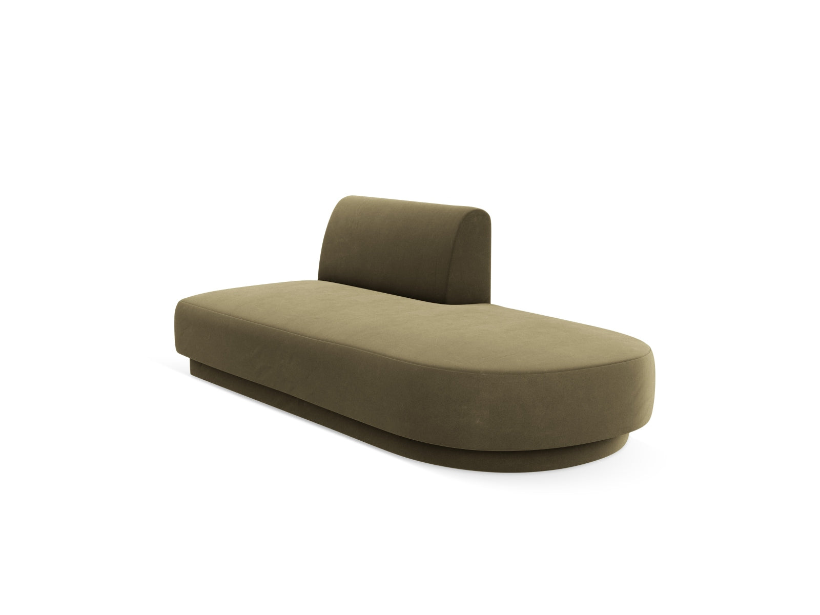 Miley Sitting Module Open rechts 2 Sitzer in Green-Bluvel präsentiert im Onlineshop von KAQTU Design AG. Modulares Sofa ist von Micadoni