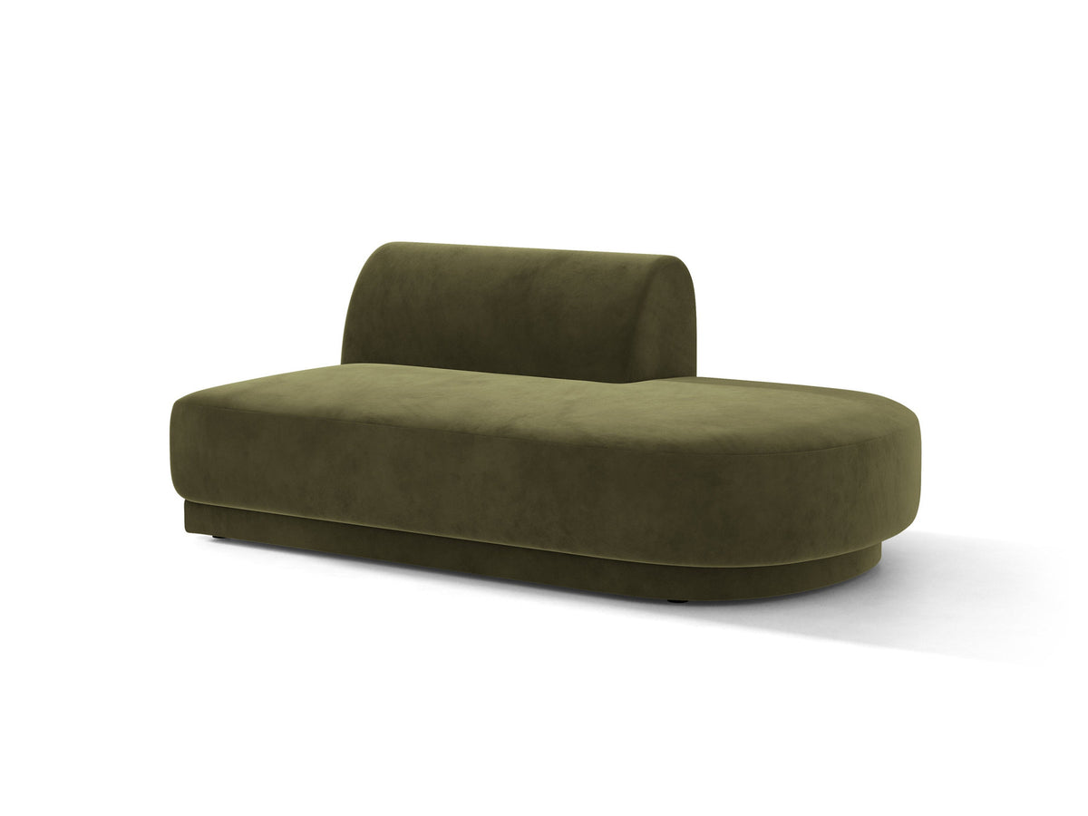 Miley Sitting Module Open rechts 2 Sitzer in Green-Bluvel präsentiert im Onlineshop von KAQTU Design AG. Modulares Sofa ist von Micadoni